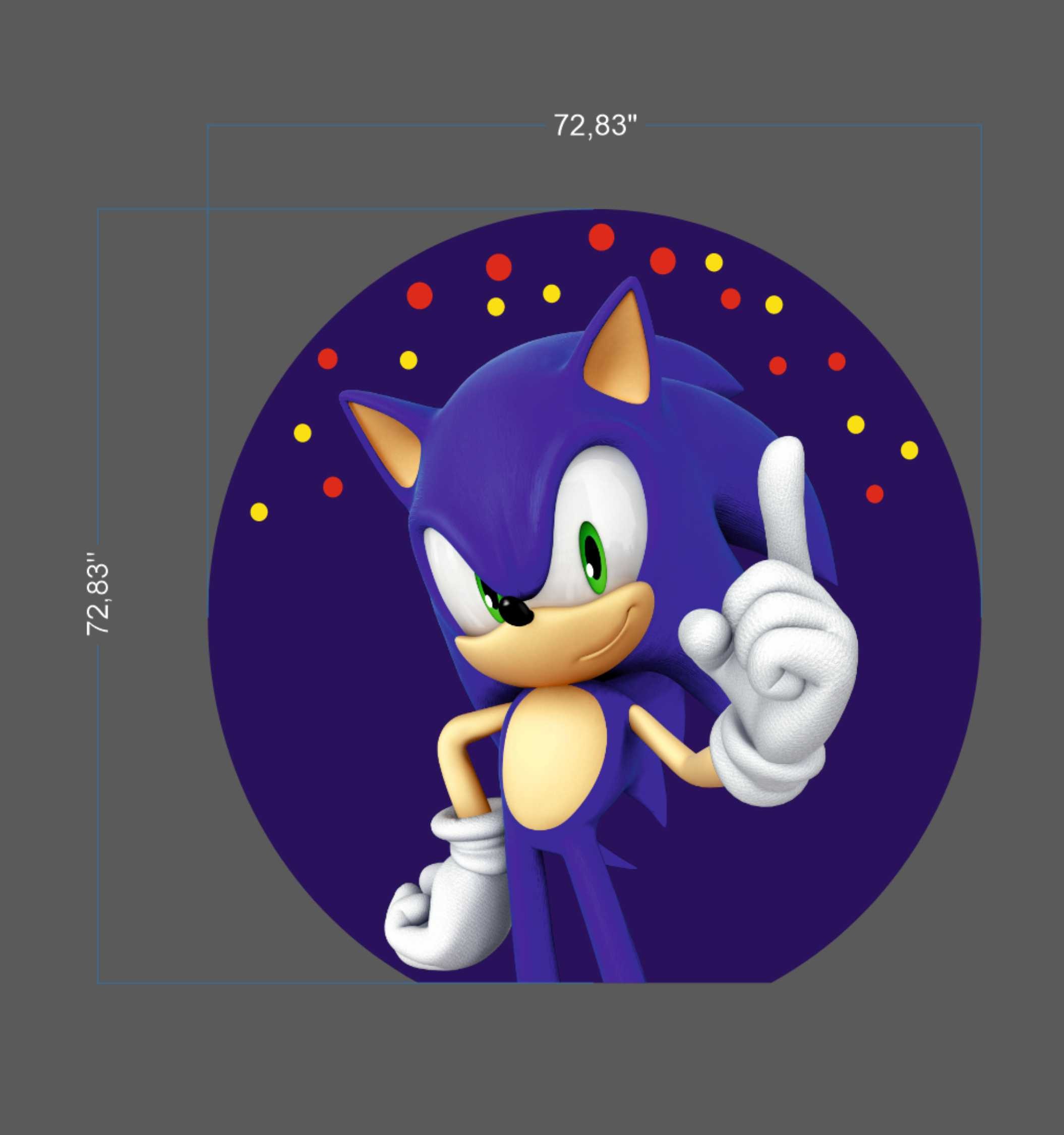 Decoración de plástico de pie con temática de Sonic, cumpleaños, tablero para fiestas