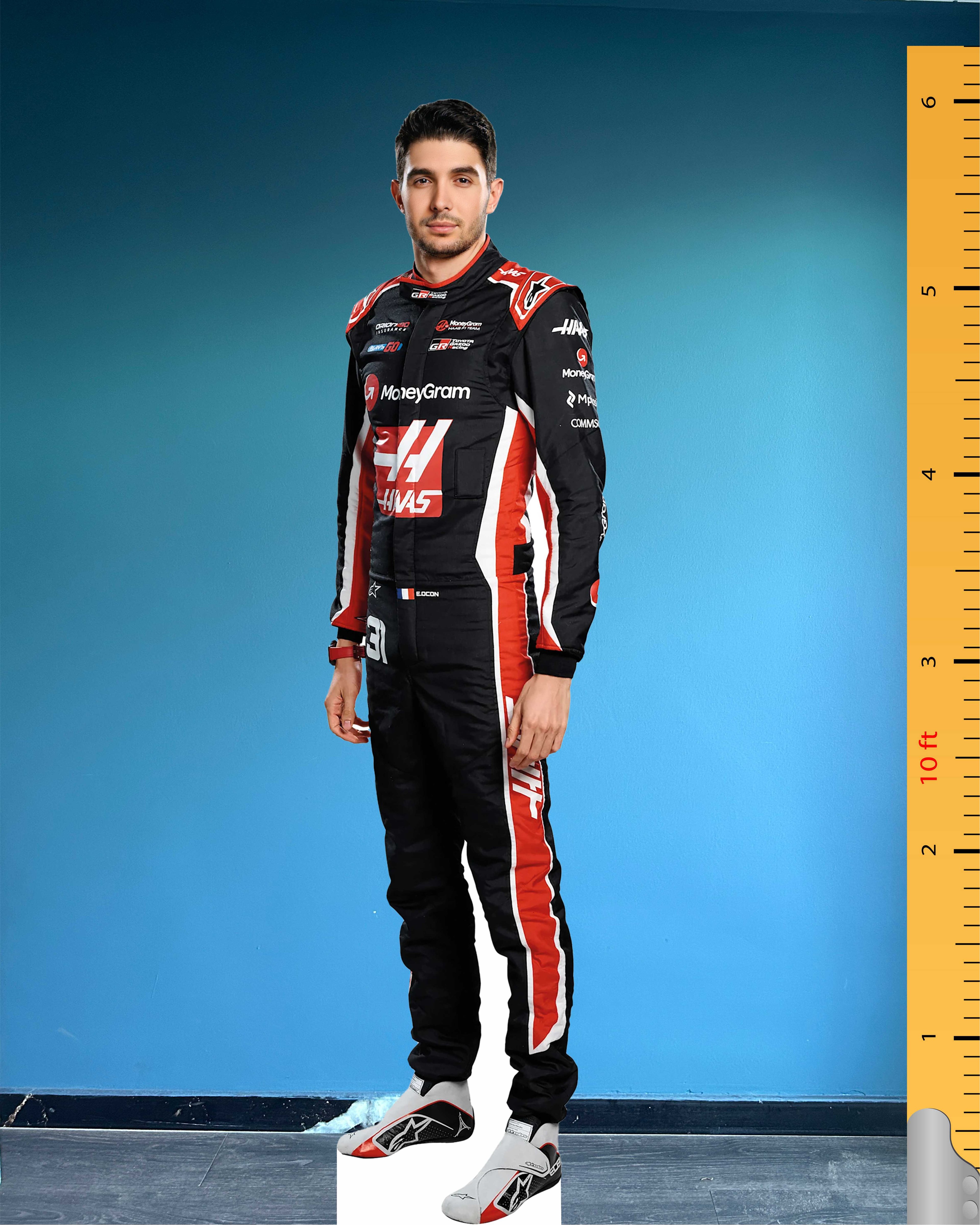 Esteban Ocon Cardboard Cutout Model Life Size Plastic Standee Model Race Car Driver F1