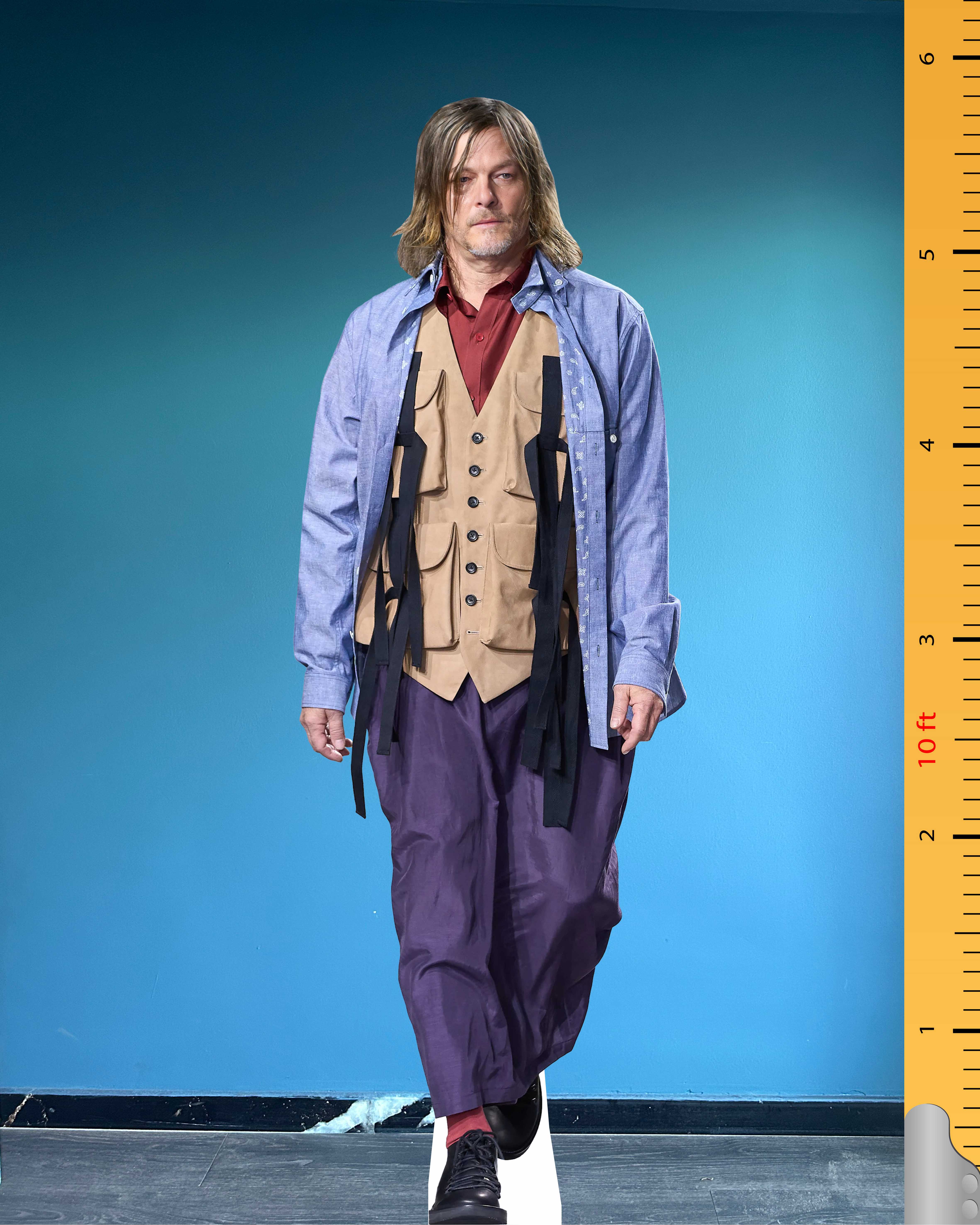 🏍️ Norman Reedus Cardboard Figure – Life-Size Celebrity Standee Model