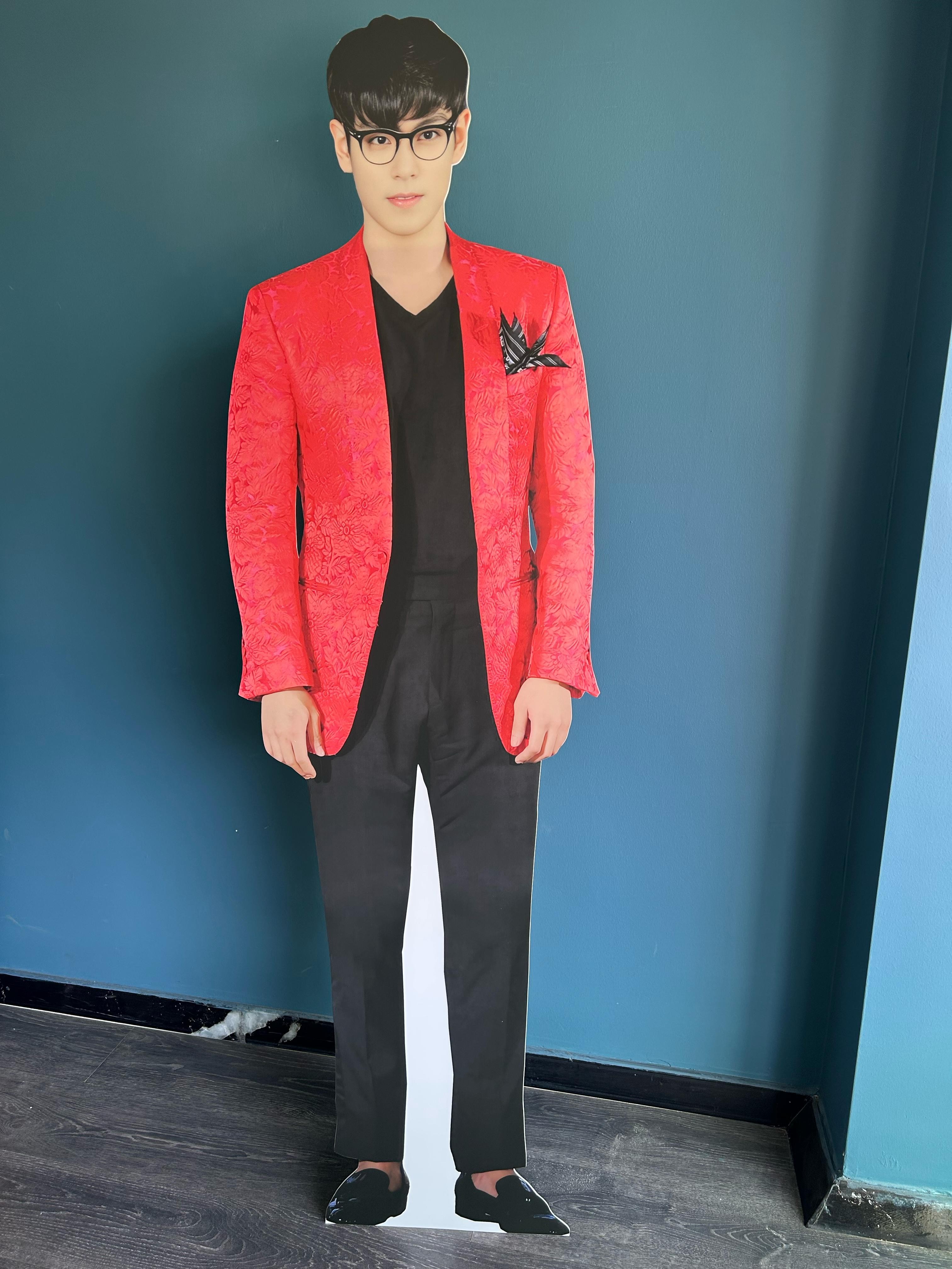 T.O.P Cardboard Cutout Model South Korean Rapper Singer Figure Mockup Celebrity Model