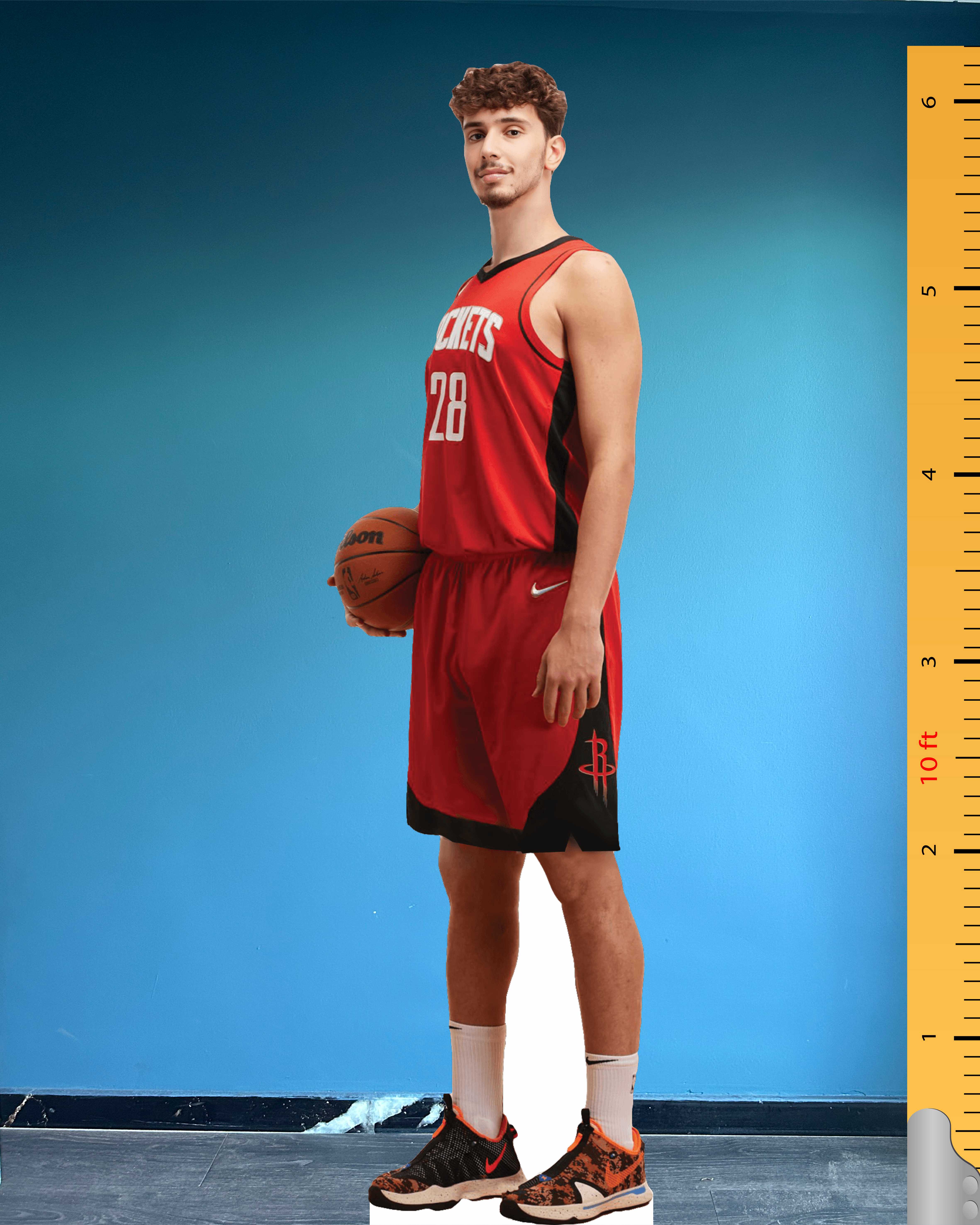 Alperen Şengün Cardboard Cutout Model Plastic Standee Houston Rockets Number 28
