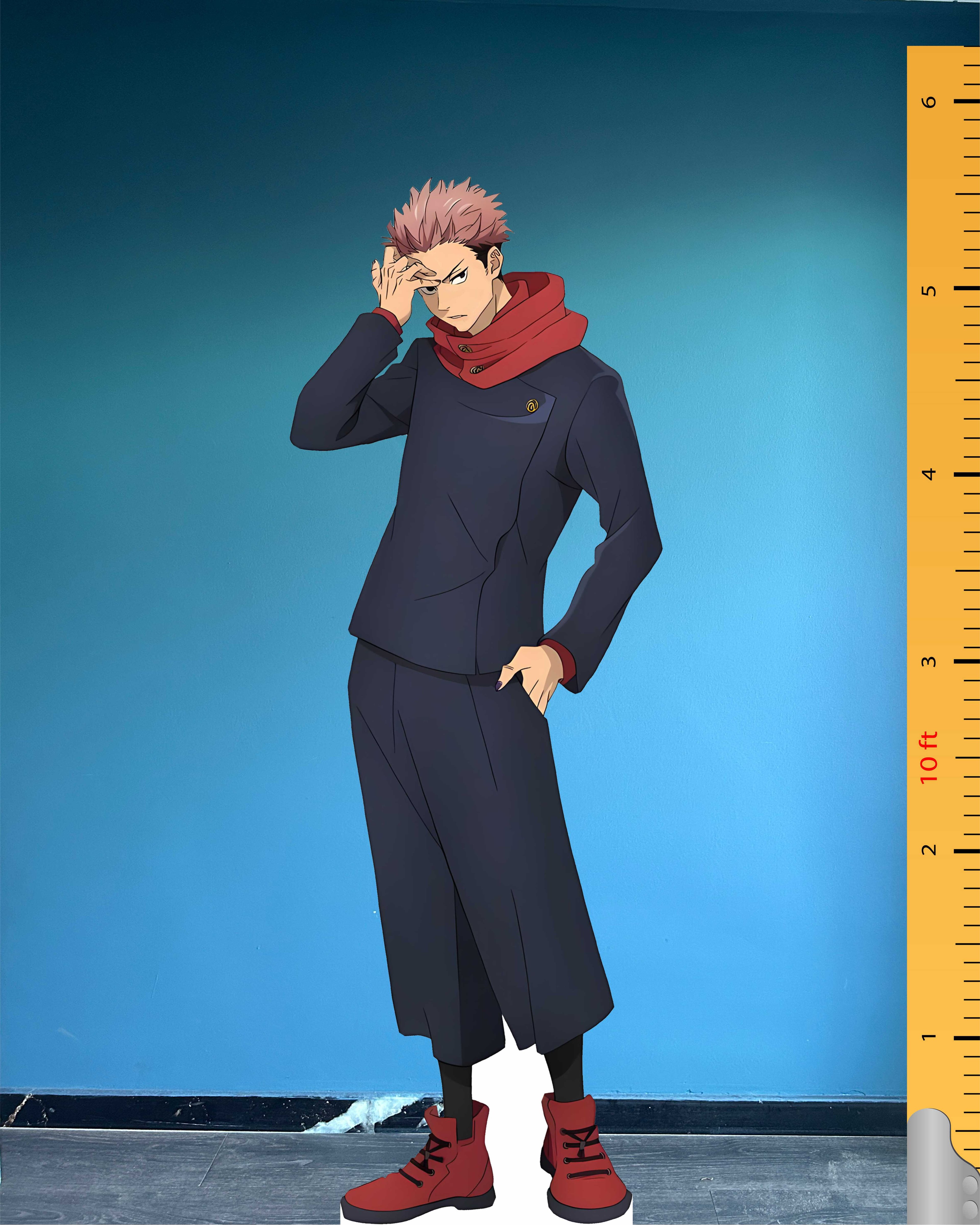 Itadori Yuji Cardboard Cutout Model Jujutsu Kaisen Fictional Character Standee Figure 