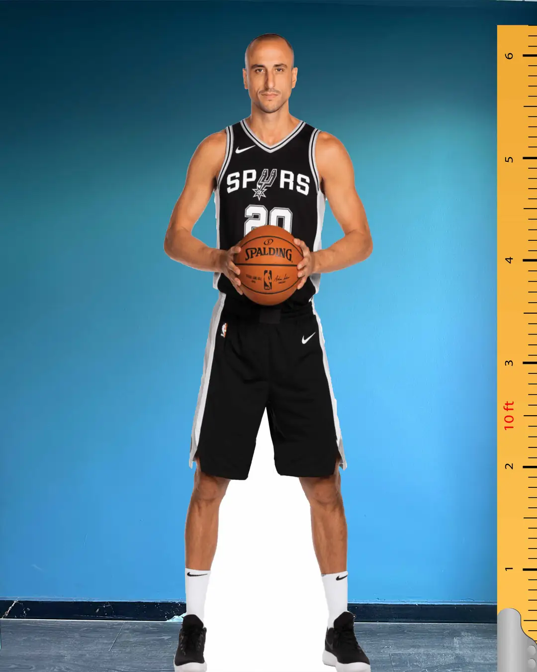 Modelo de cartón recortado de Manu Ginóbili, figura de plástico de