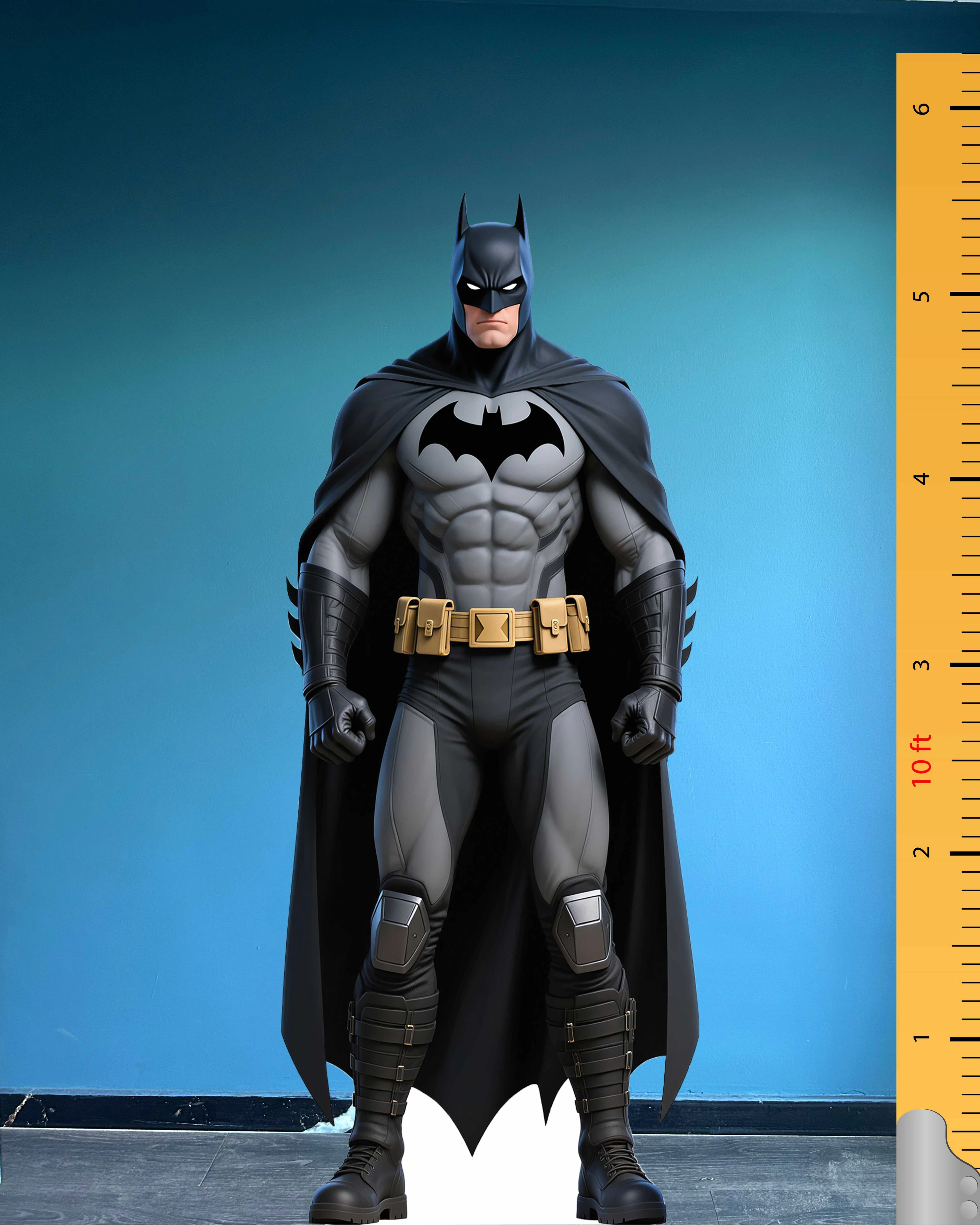 🦇 Batman Life Size Cardboard Cutout – Fictional Hero Figure with Plastic Standee 🖤