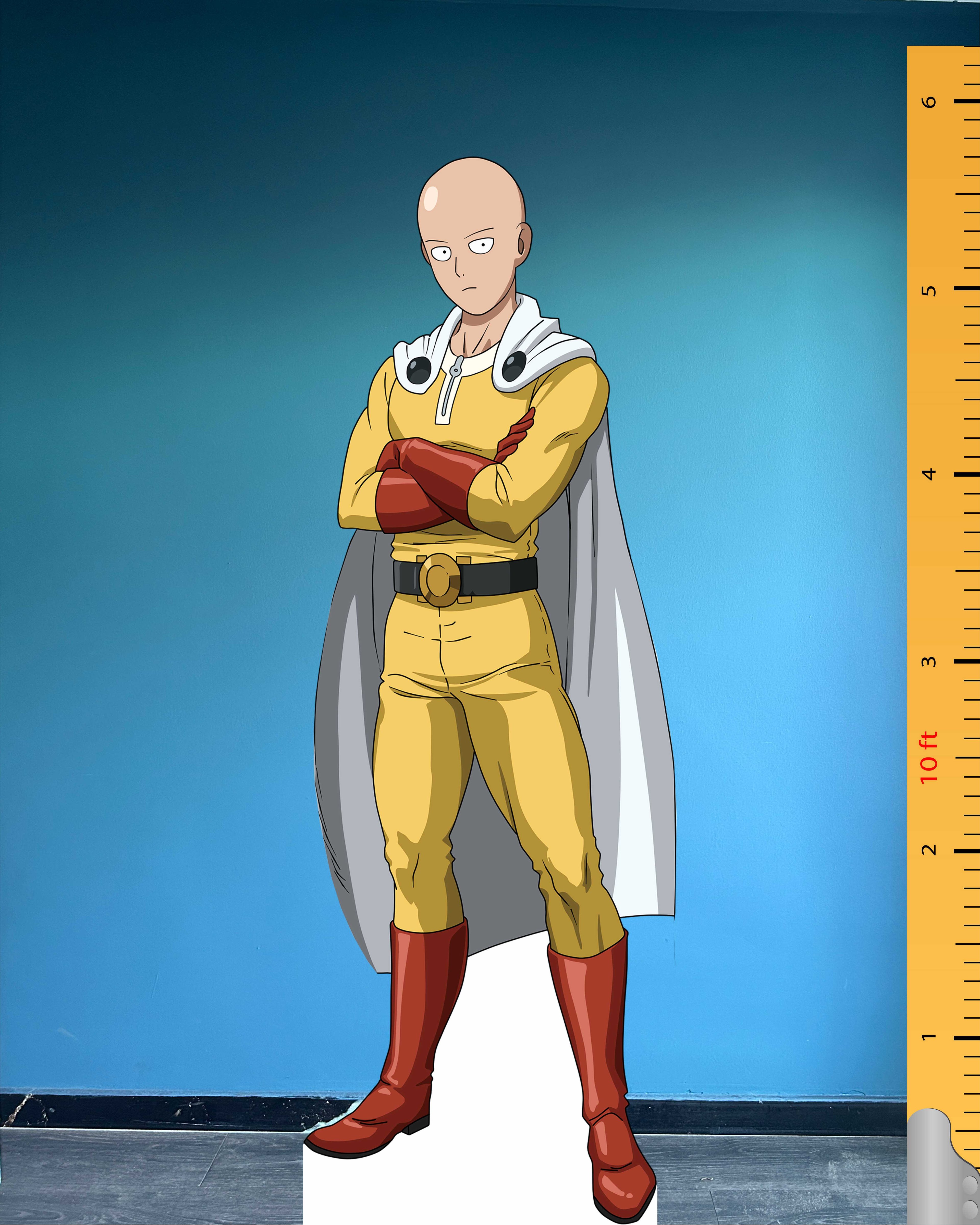 Saitama Cardboard Cutout Model Wanpanman Fictional Character Standee Figure 