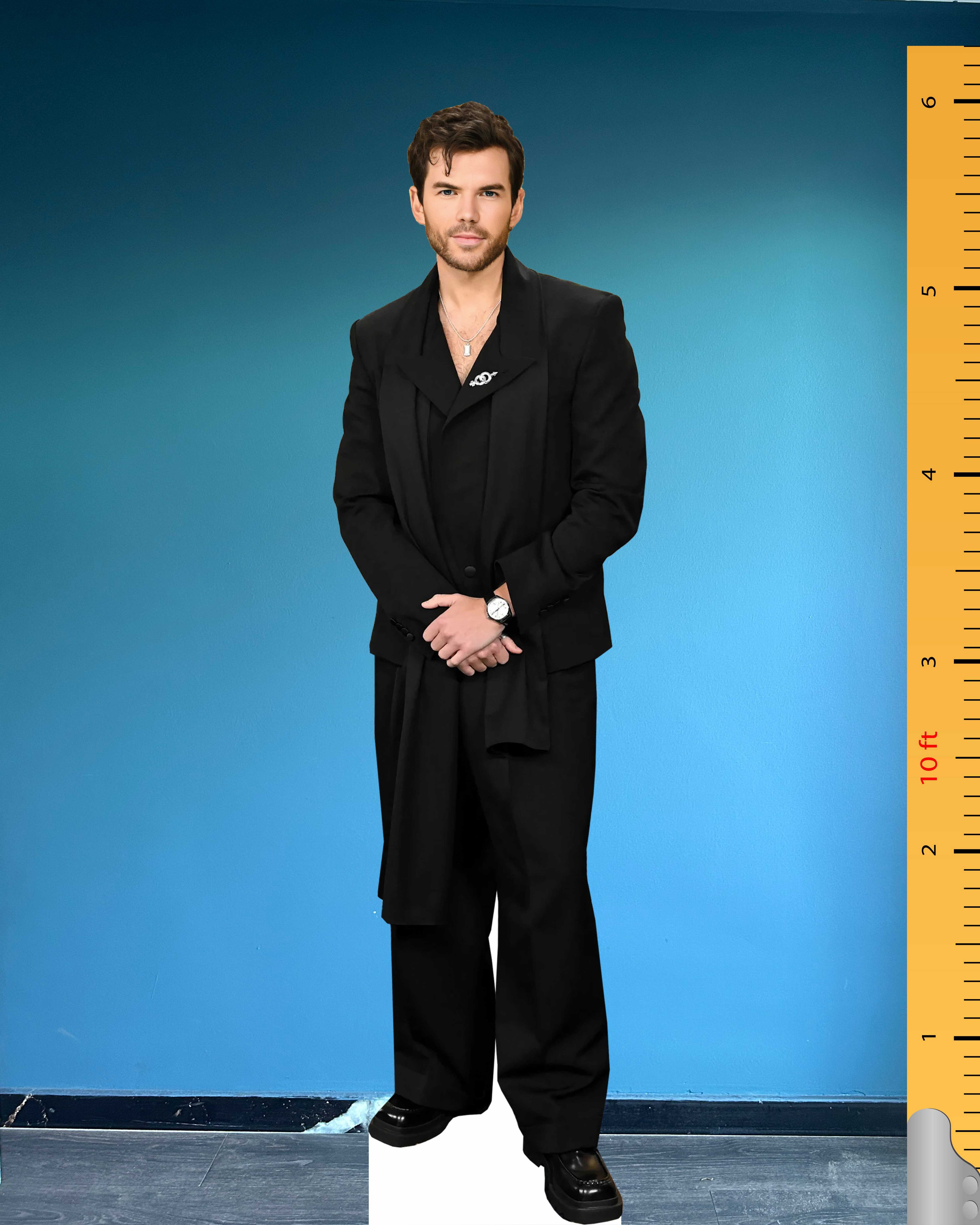 Luke Newton Cardboard Cutout Model Life Size Plastic Standee Model Bridgerton Colin