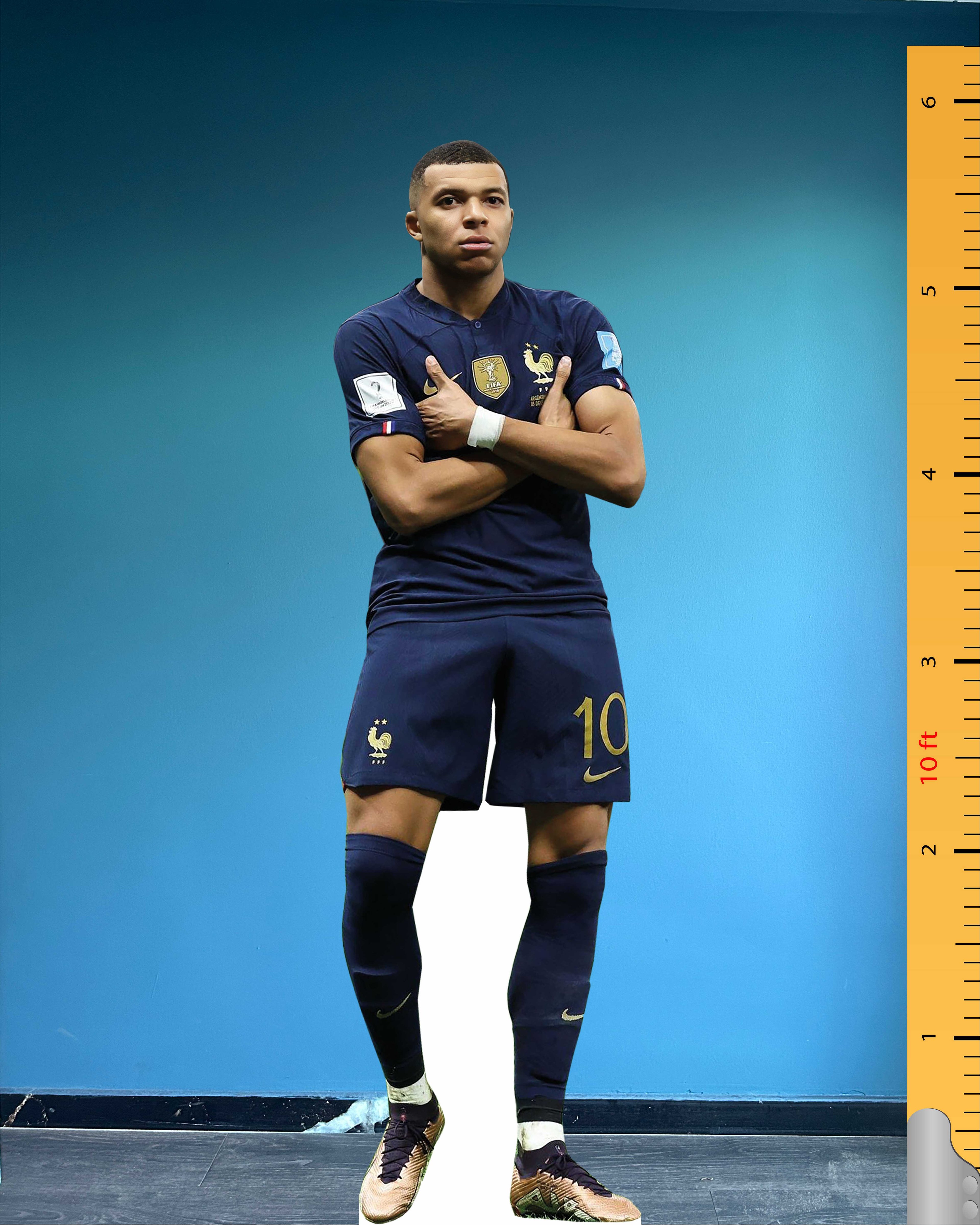 Kylian Mbappe Cardboard Cutout Model FIFA World Cup Life Size Plastic Standee Model 
