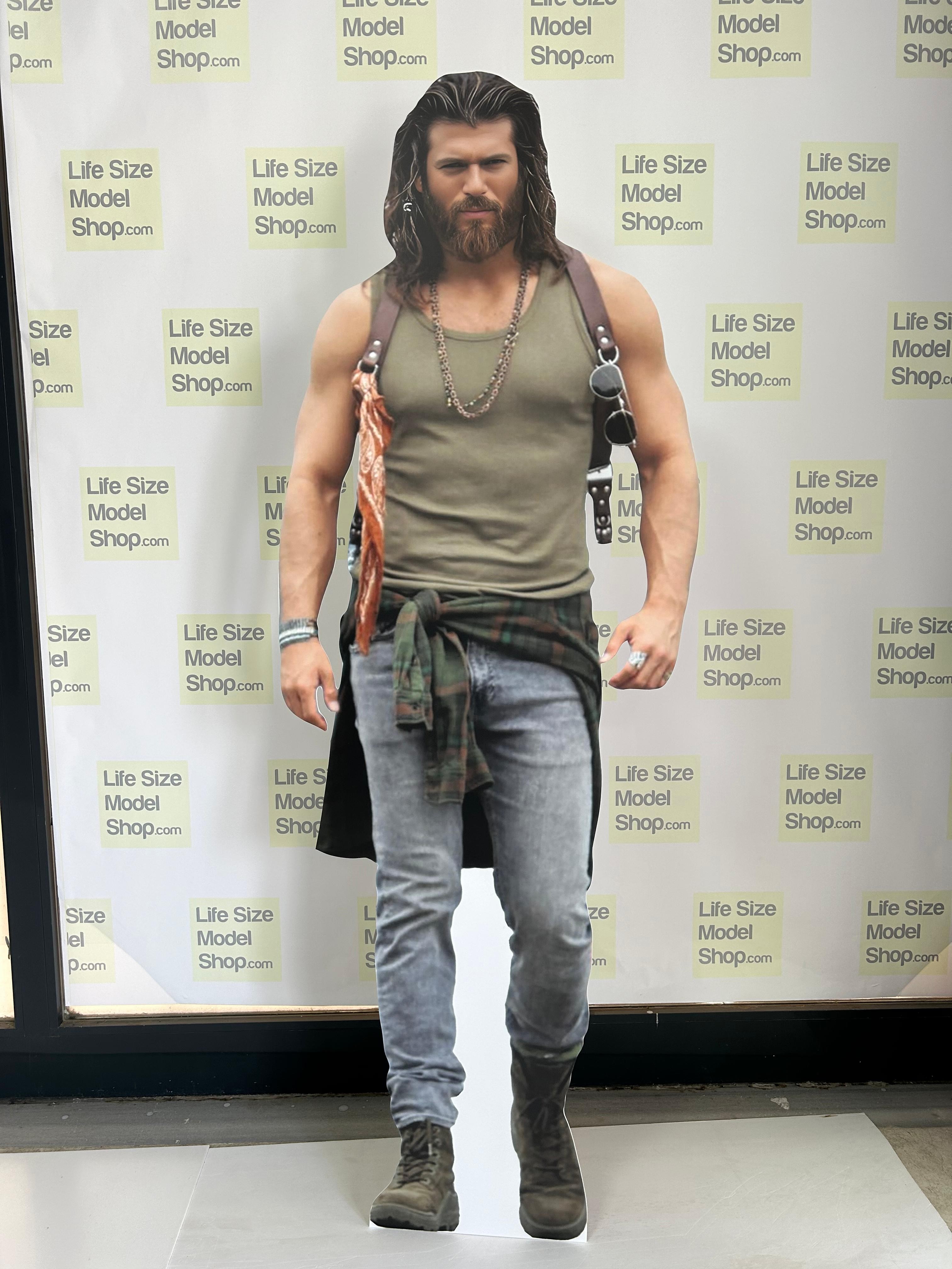 Can Yaman Cardboard Cutout Model Life Size Plastic Standee Turkish Actor Mockup