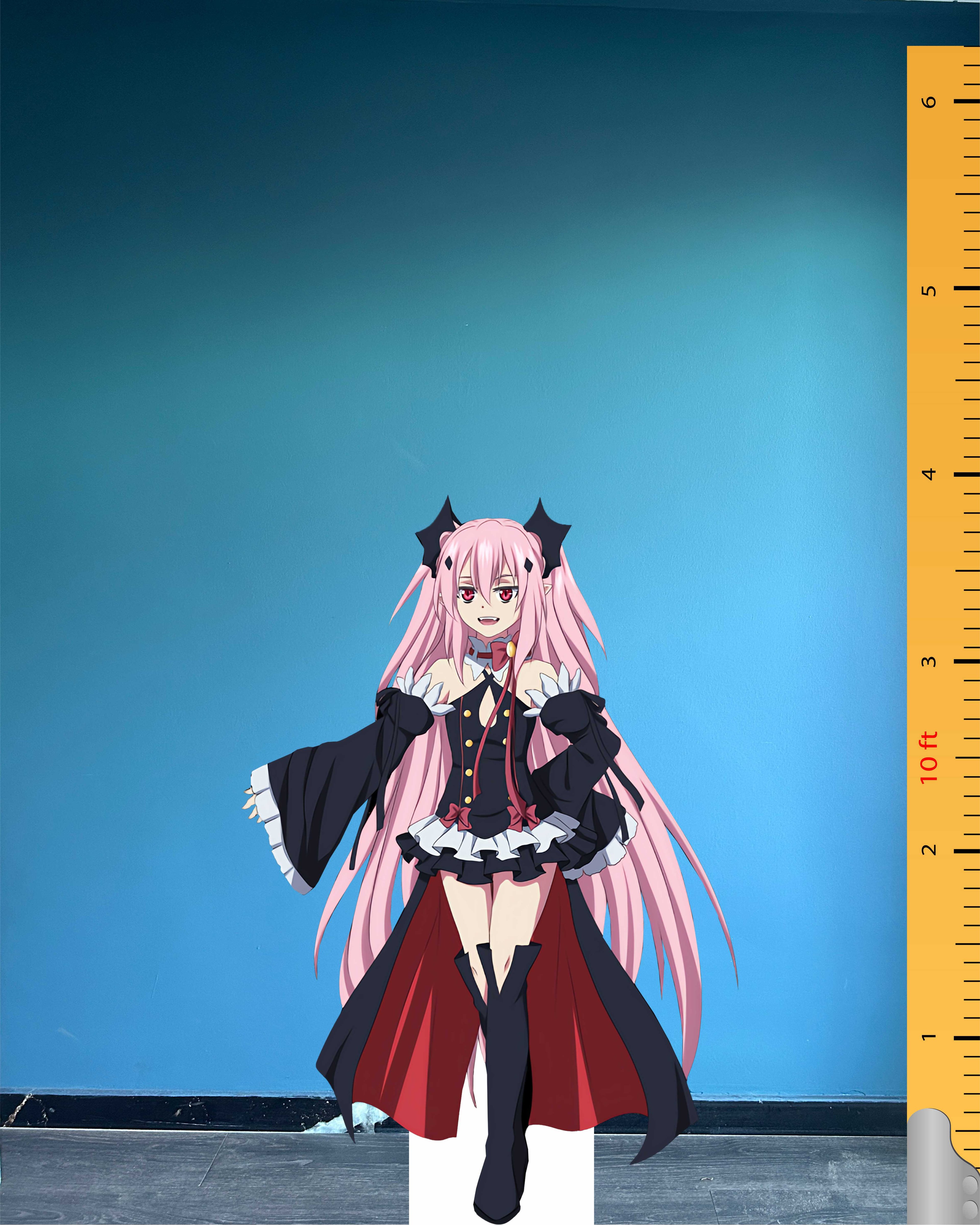 Krul Tepes Cardboard Cutout Model Standee Anime Plastic Figure Anime Fictional Character