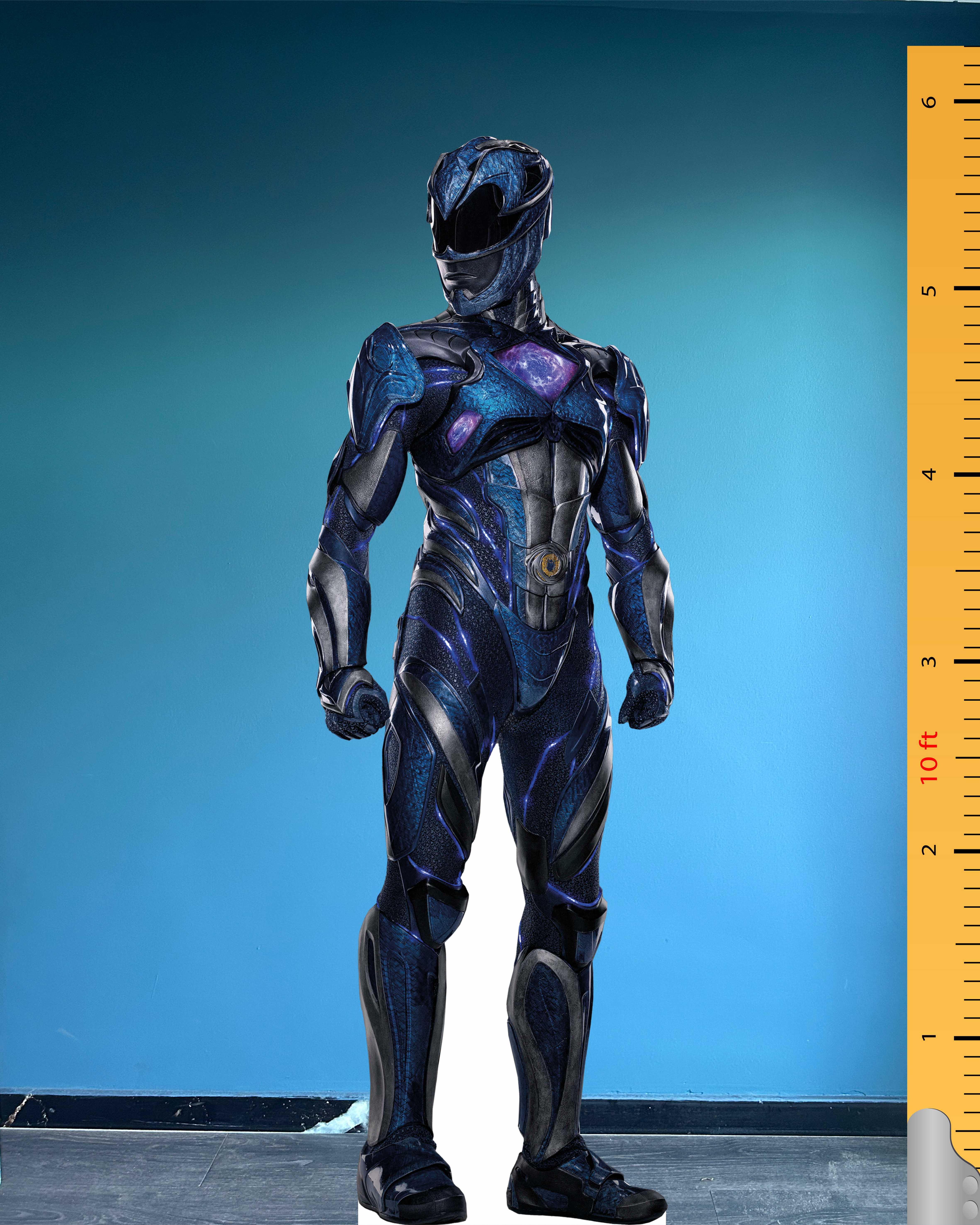 Cenozoic era Blue Ranger Cardboard Cutout Model Plastic Standee Power Ranger Figure