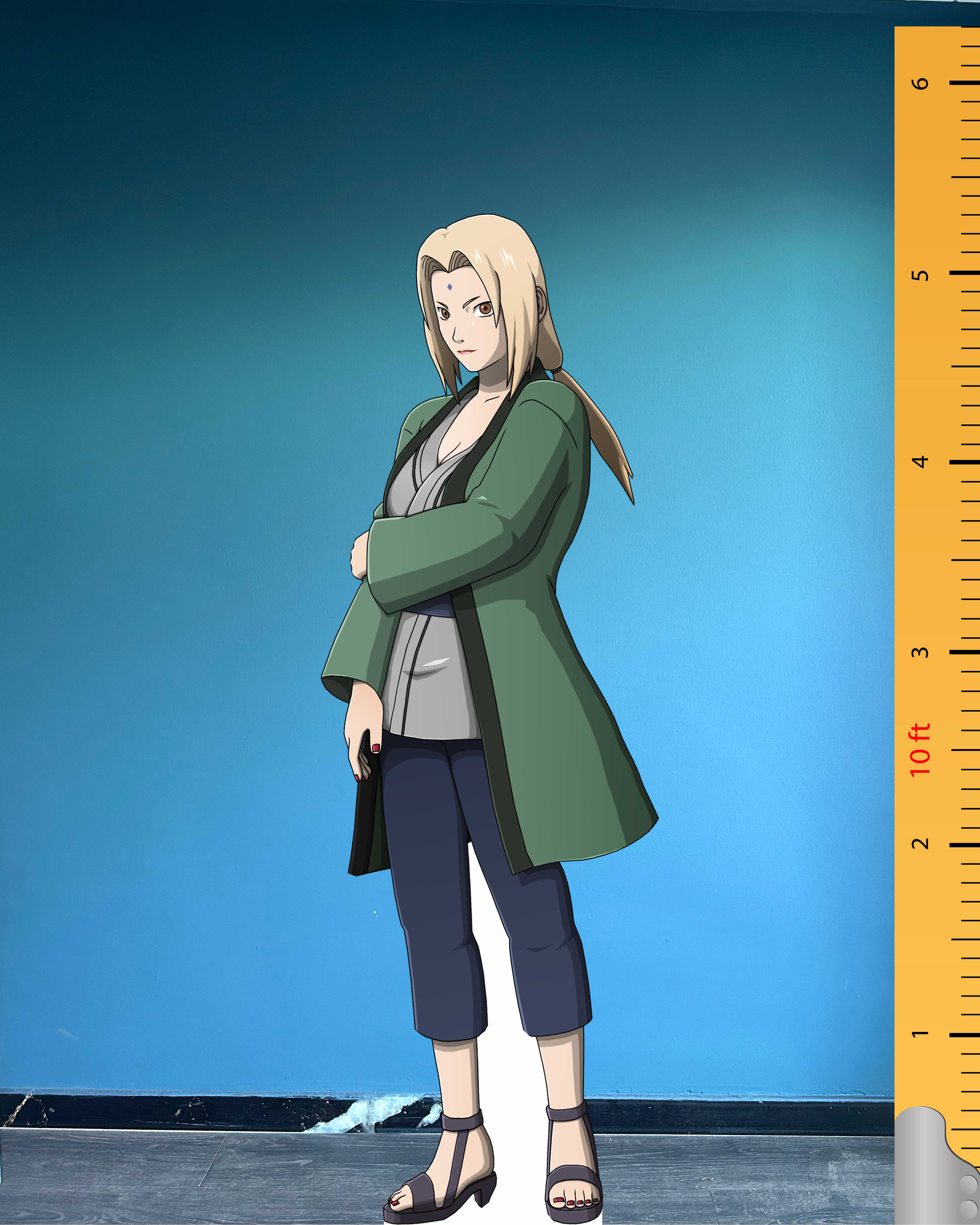 🌸 Tsunade Life Size Cardboard Cutout – Naruto Legendary Sannin Character Standee