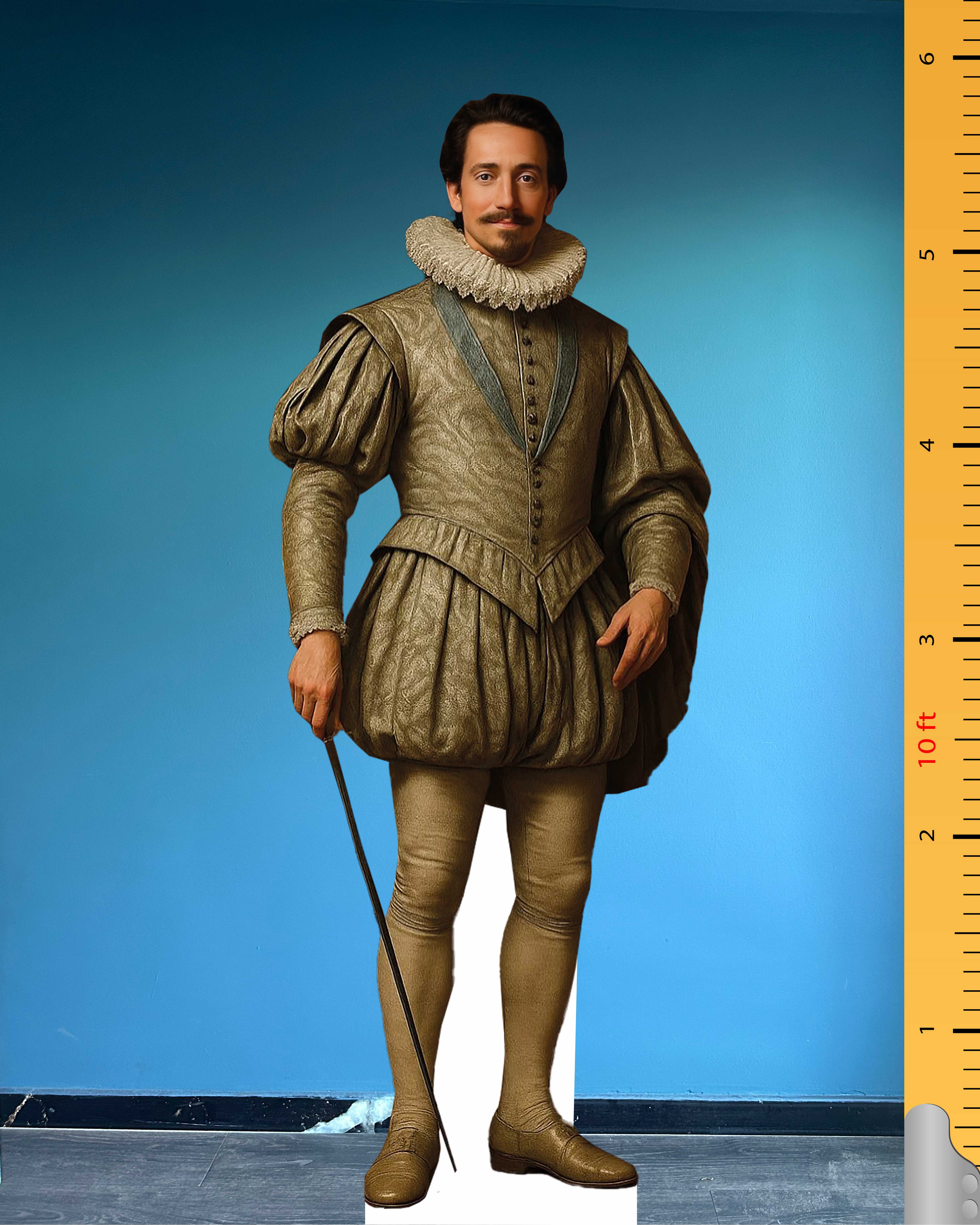 👑 George Villiers Cardboard Figure – Life-Size 1st Duke of Buckingham Standee Model