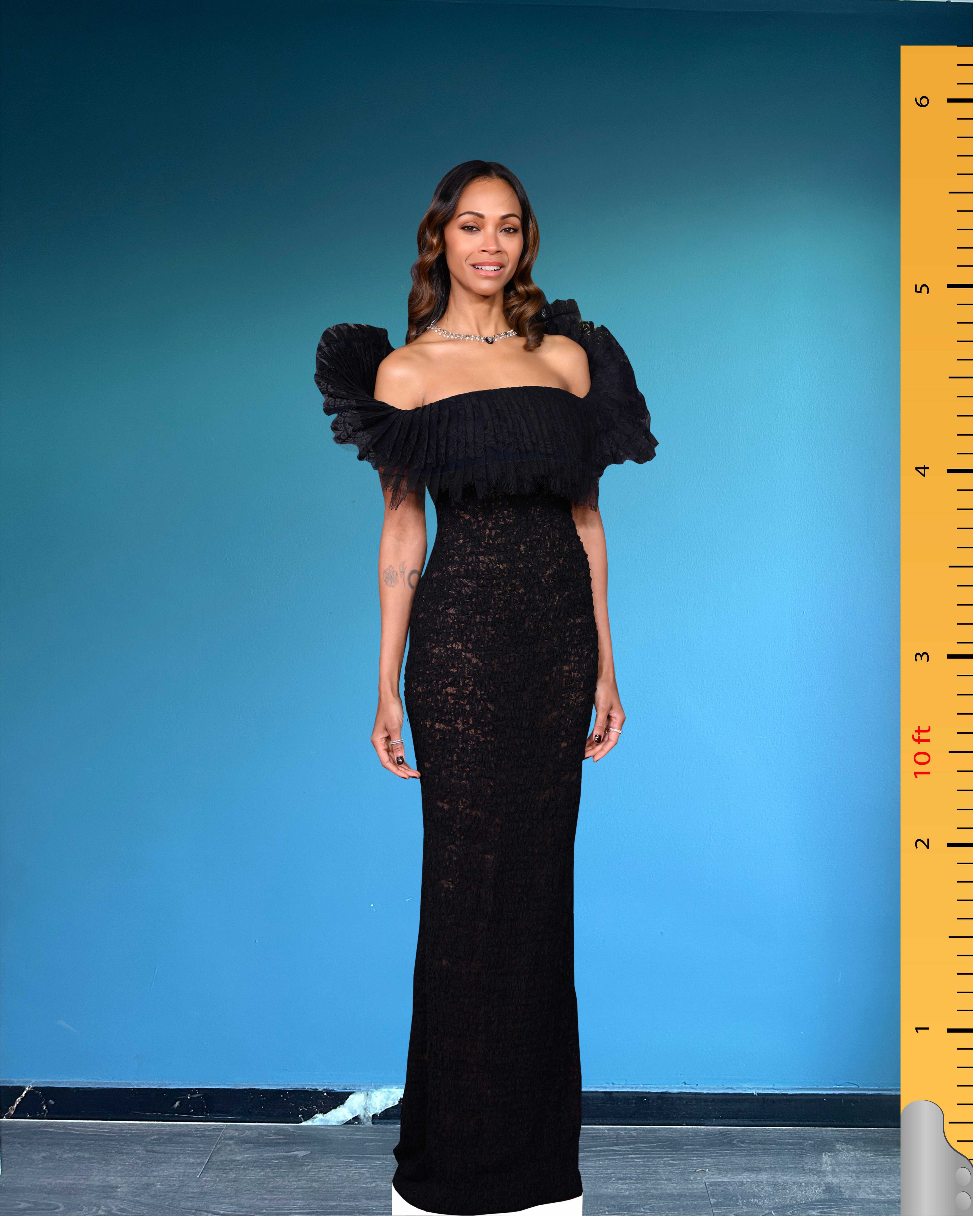 Zoe Saldaña Cardboard Cutout Model Life Size Cutout Plastic Standee BAFTA Awards 2025