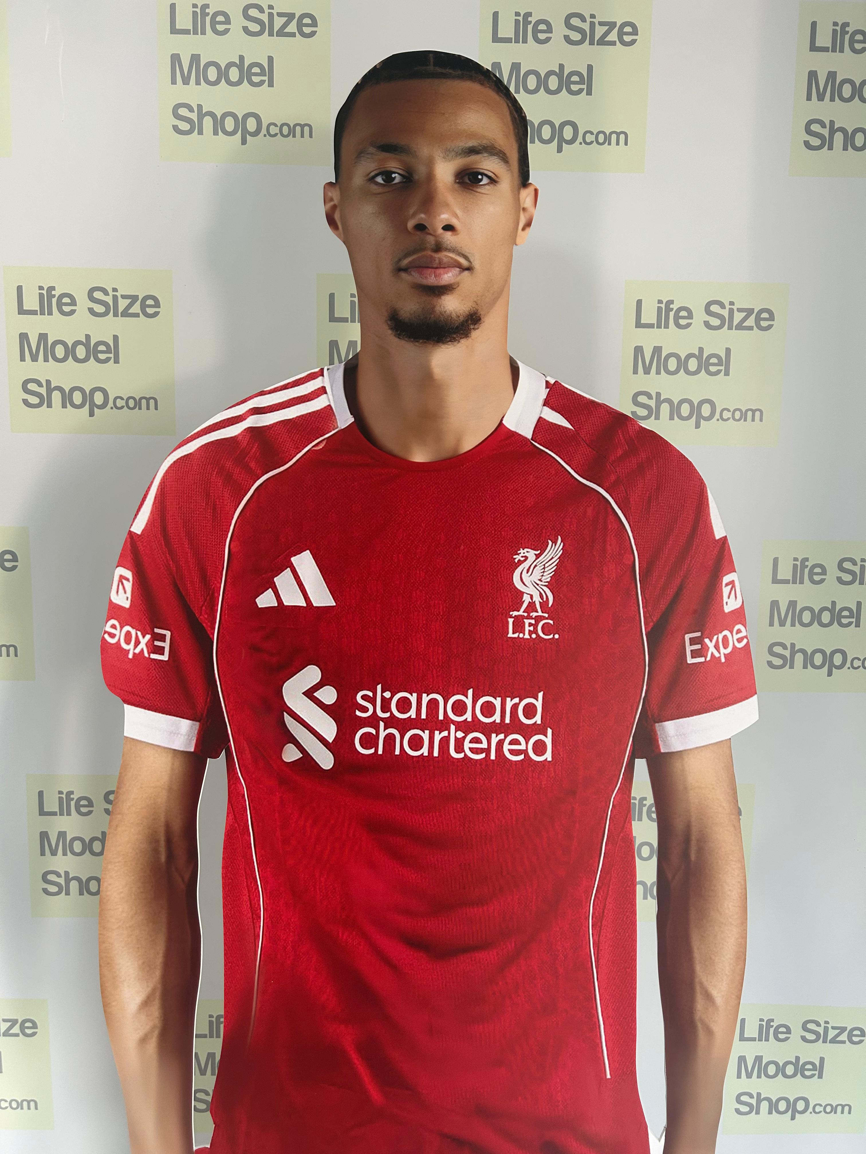 Figura de plástico del Liverpool FC, modelo recortado de cartón de Hugo Ekitike