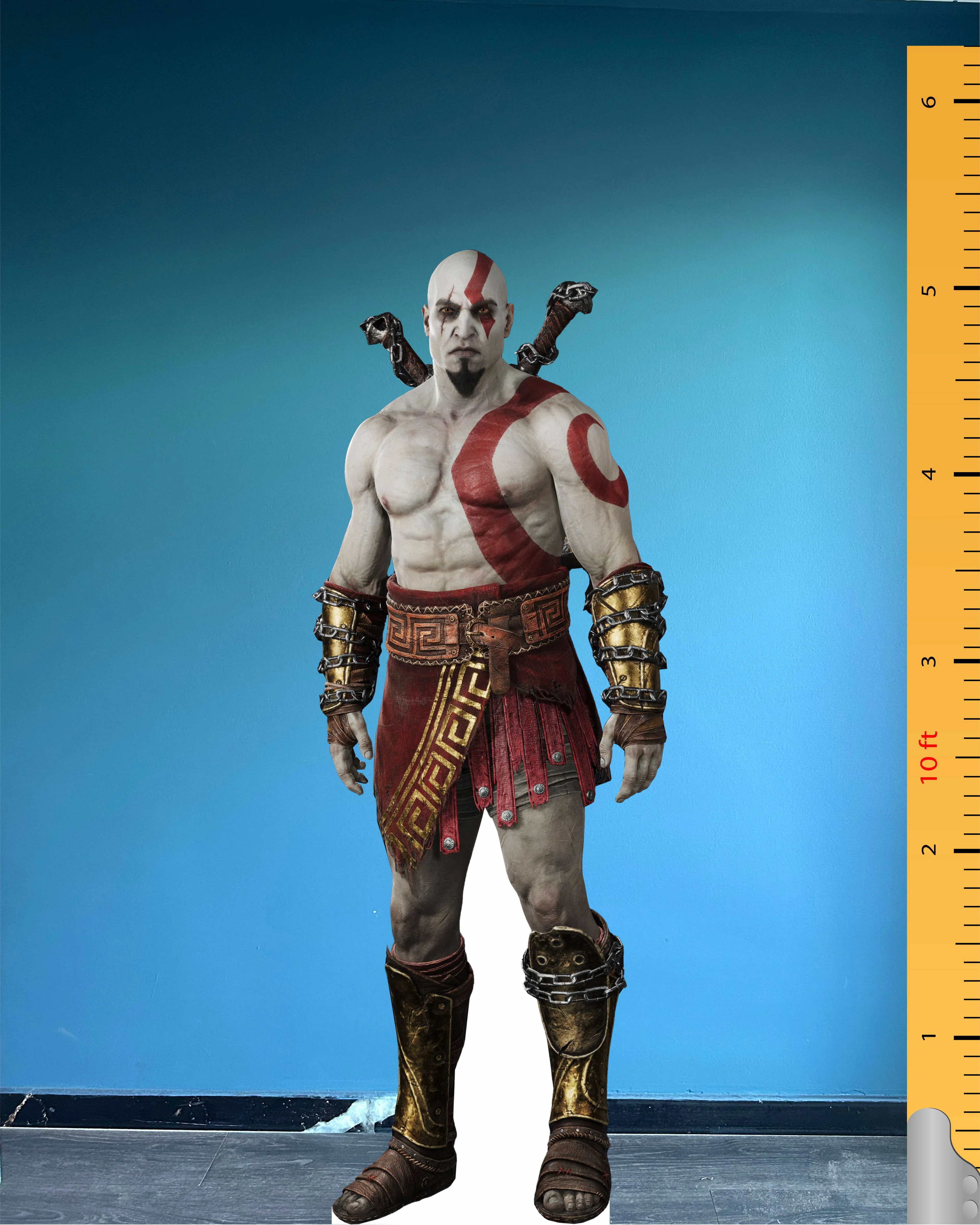 Kratos Cardboard Cutout Model God of War Figure Plastic Standee 