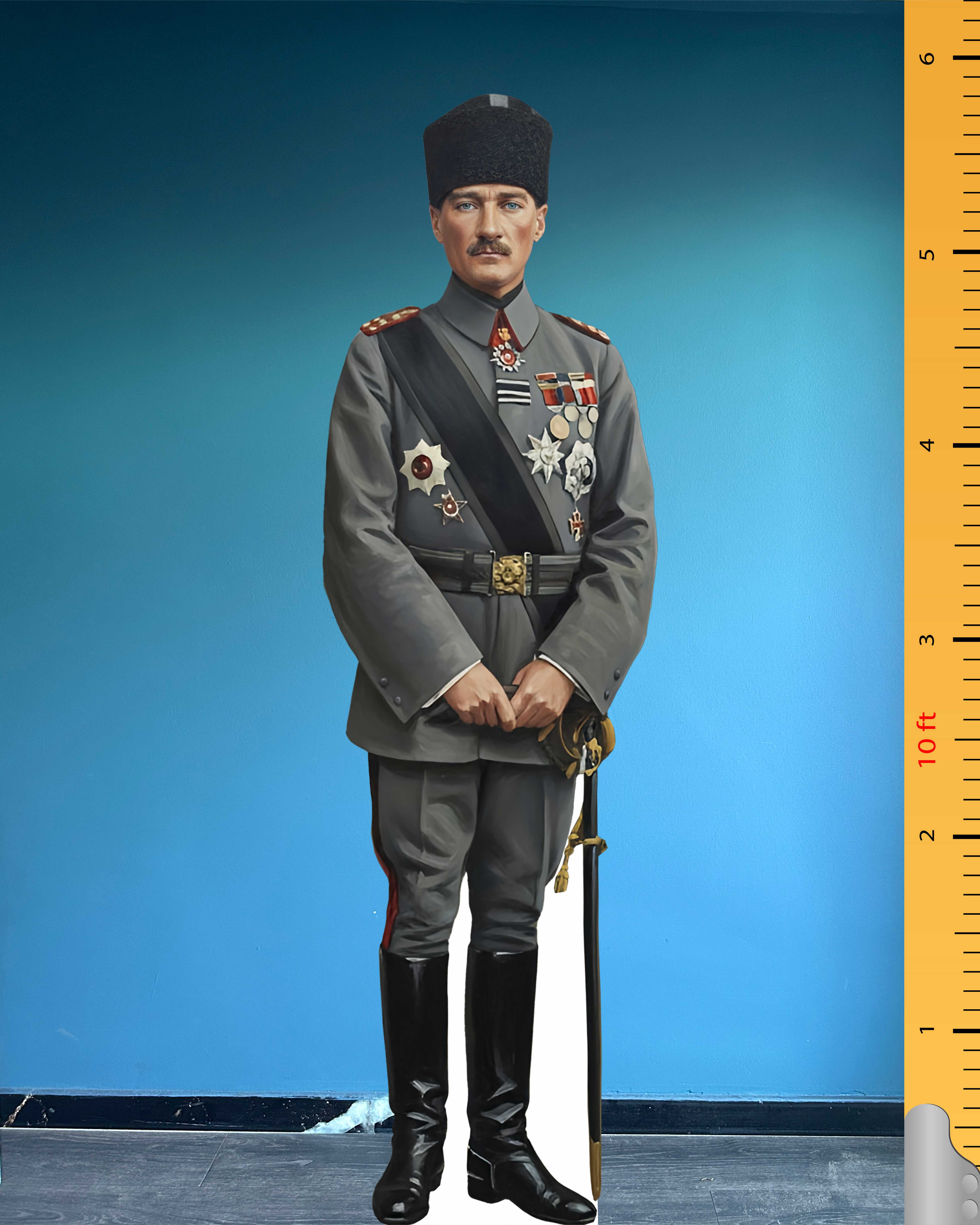 Mareşal Komutan Ulu Önder Atatürk Tam Boy Ayaklı Maket Mustafa Kemal Paşa