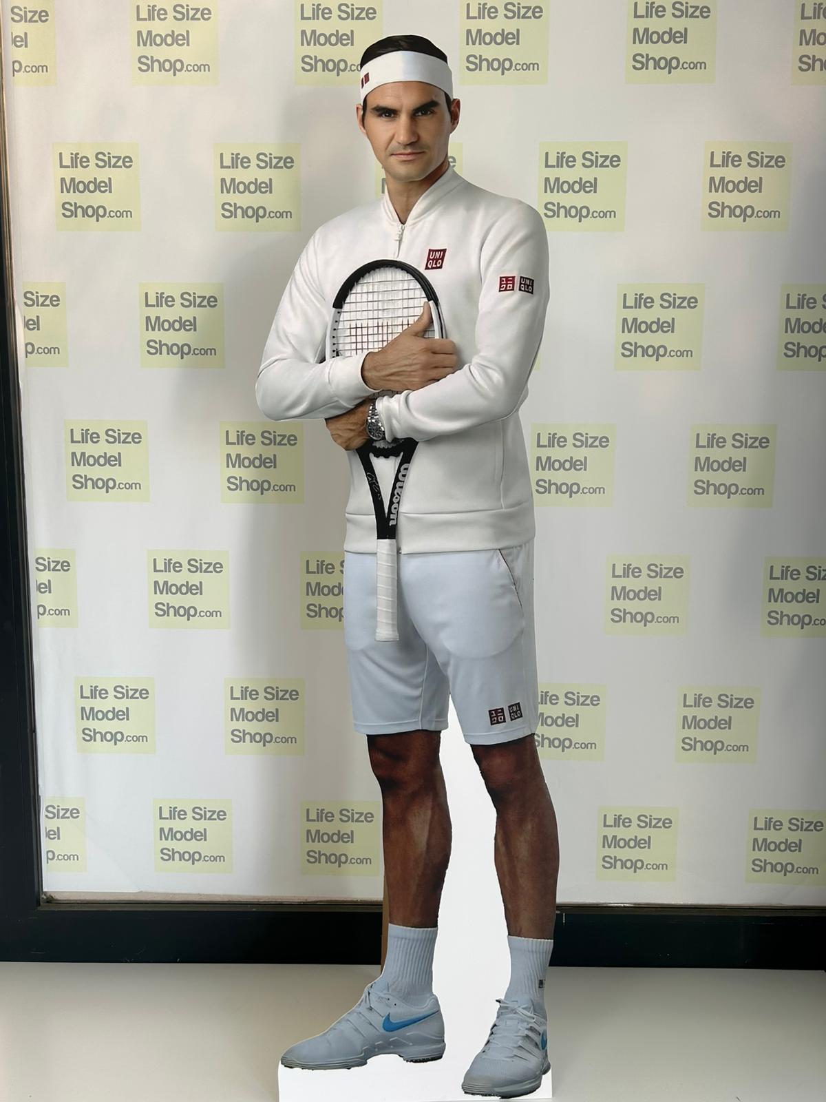 Modèle de découpe en carton Roger Federer Maquette de joueur de tennis suisse Roger Federer