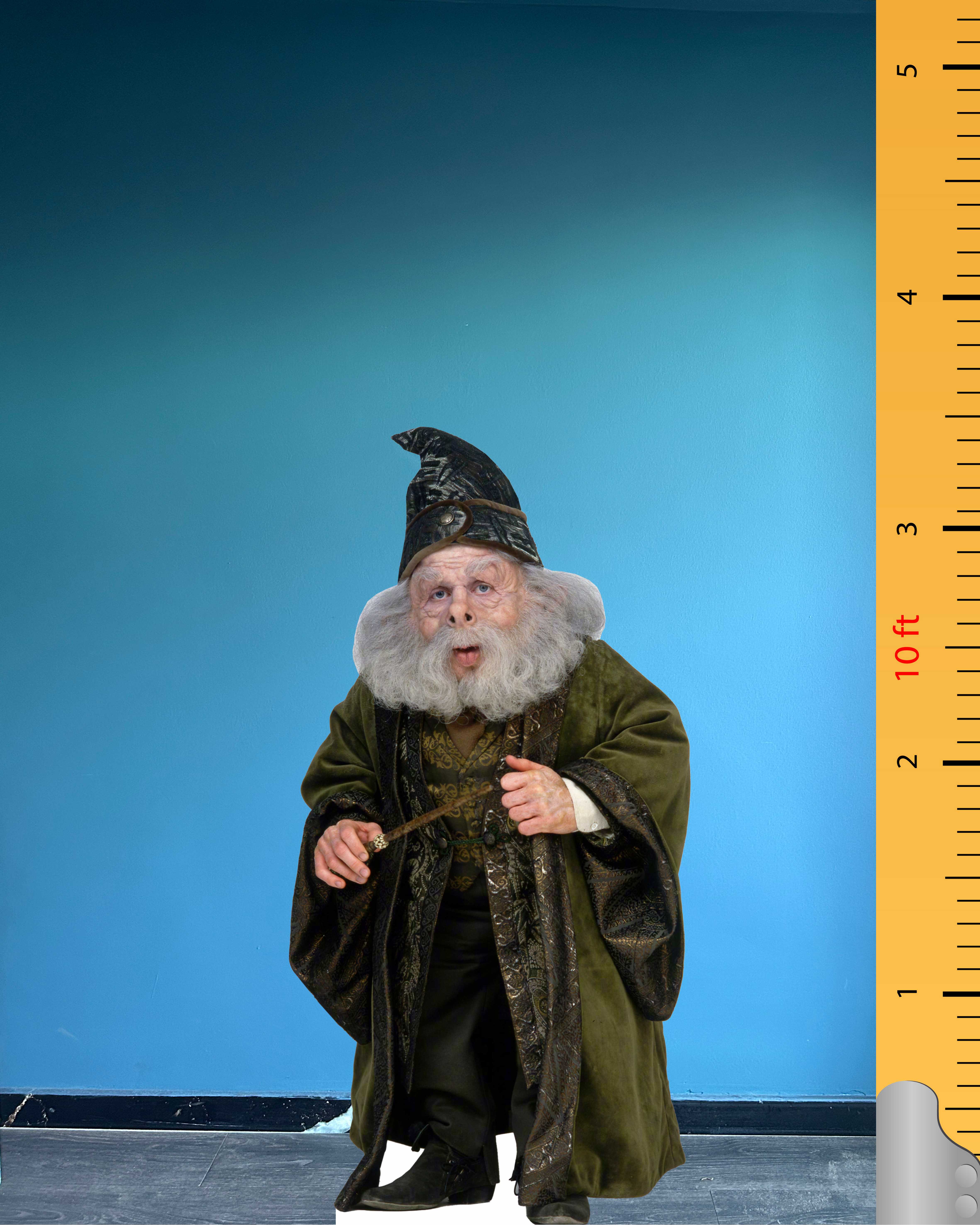 ✨ Kartonowa figura w naturalnej wielkości Profesor Filius Flitwick – Czarodziej Harry Potter Standee