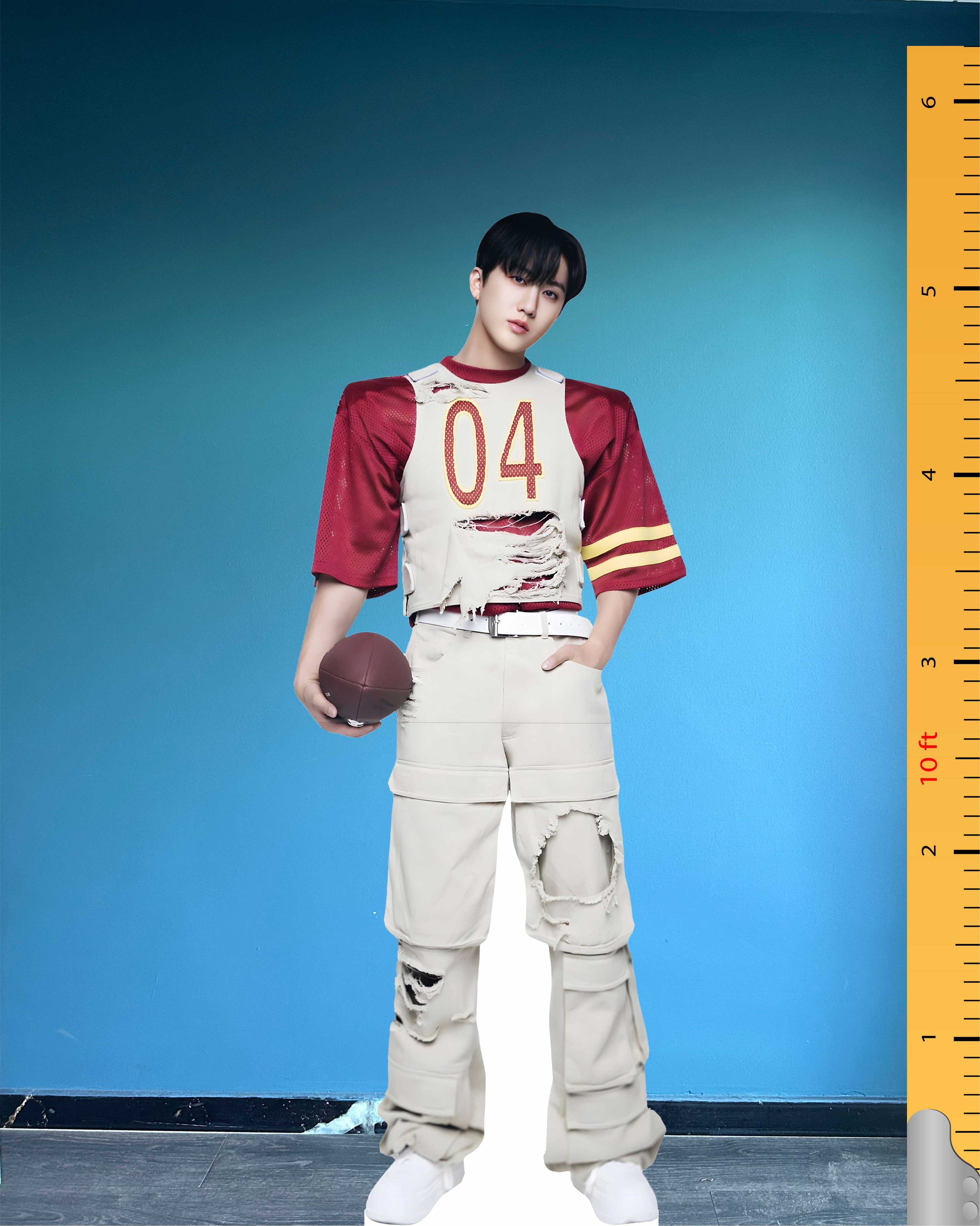 Changbin Cardboard Cutout Model Stray Kids Seo Chang-bin Life Size Plastic Standee Model 