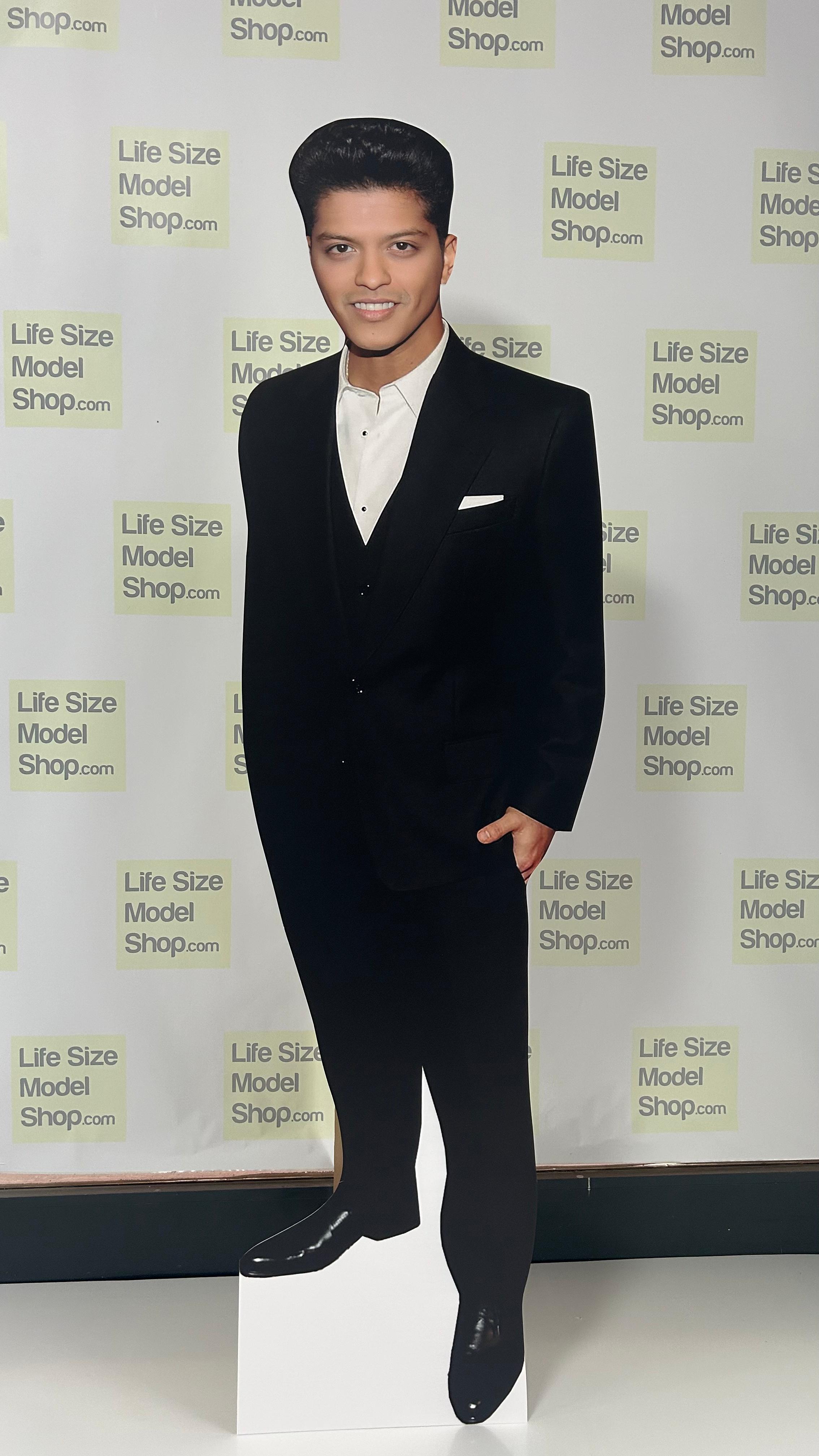 🎤 Bruno Mars Cardboard Cutout Model – Life-Size Plastic Standee (Peter Gene Hernandez)