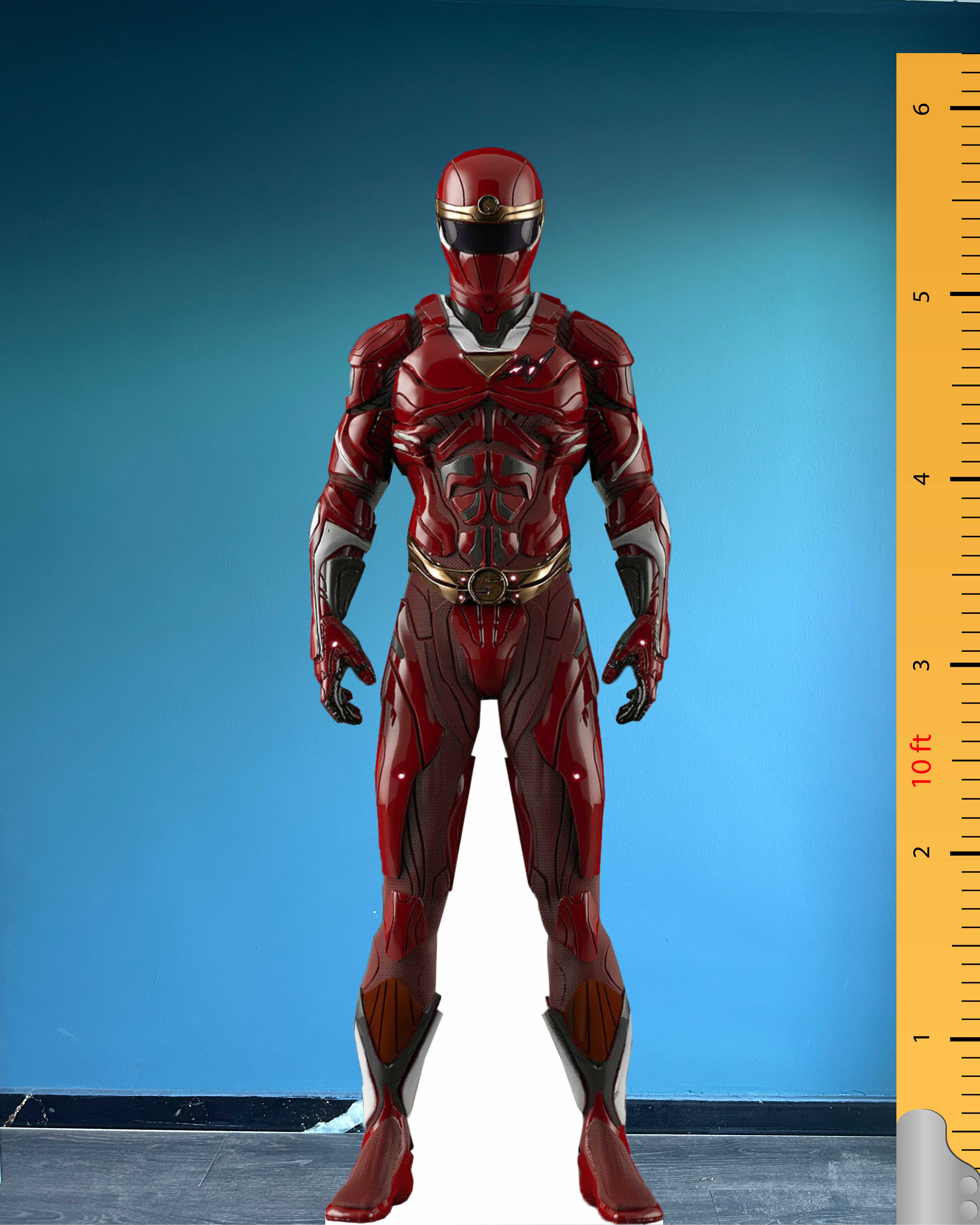 🔴 Red Ranger Life-Size Cardboard Cutout Standee – Mighty Morphin Hero Edition