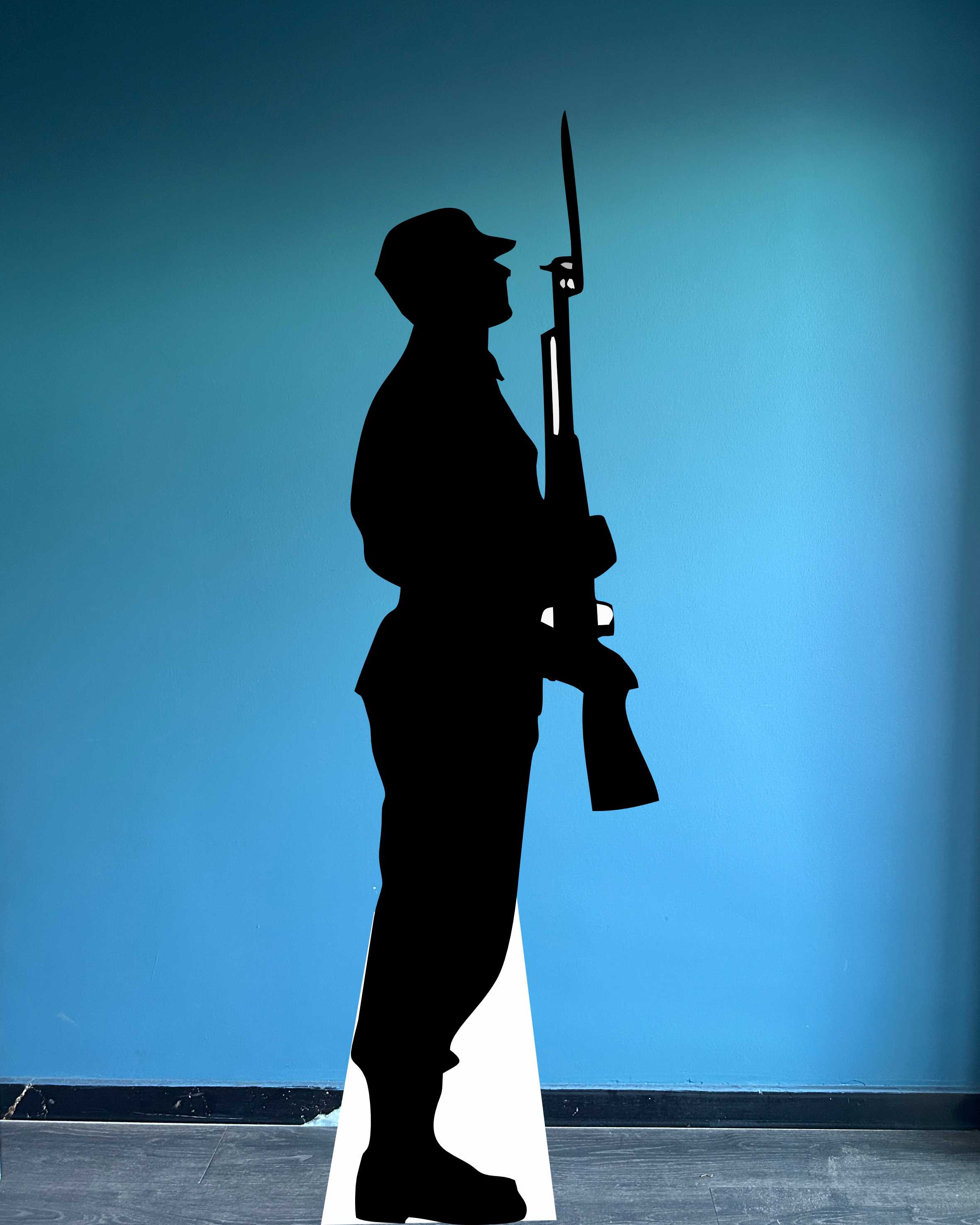 Asker Silüeti Tam Boy Ayaklı Asker Maketi Dekor Figur Maket