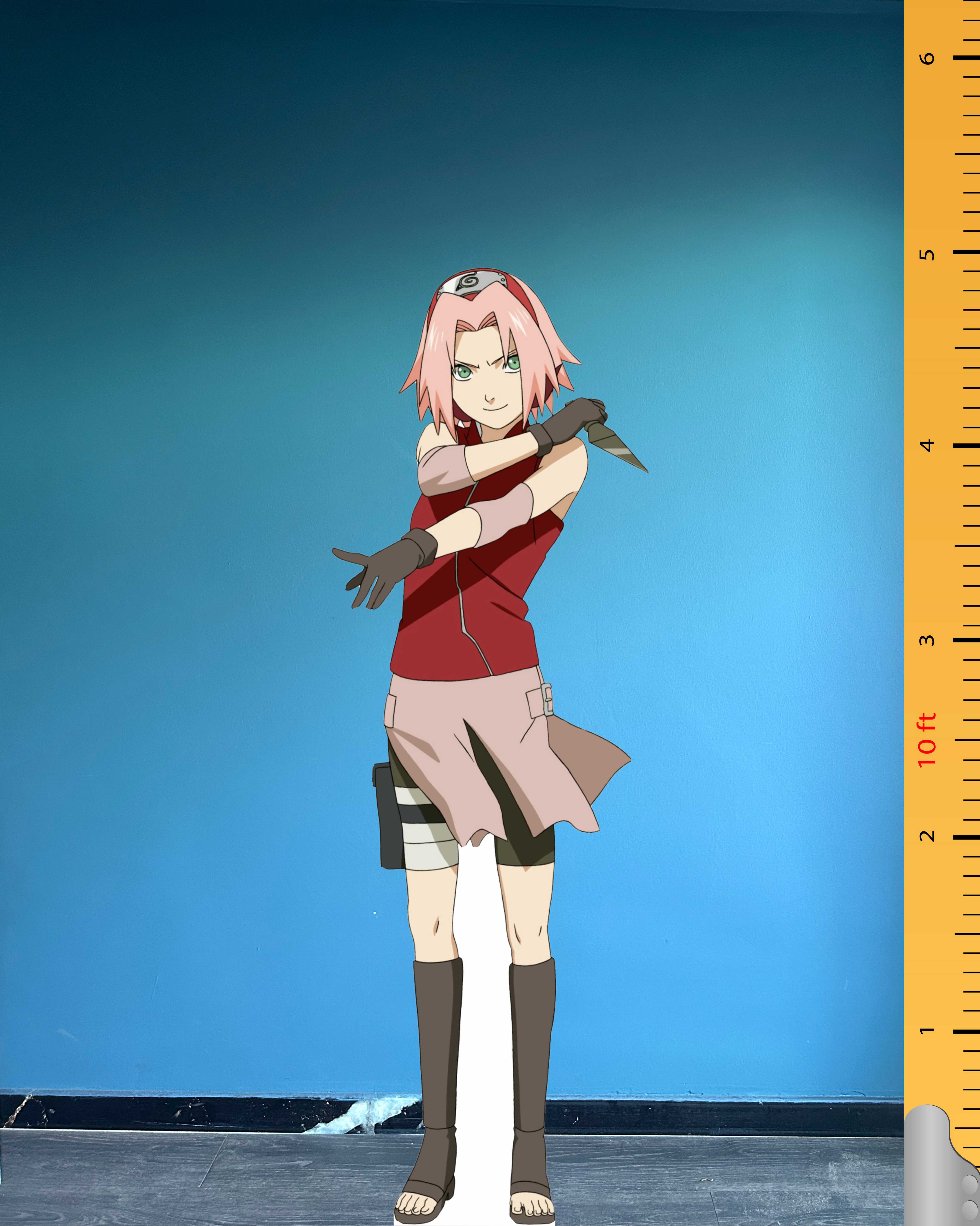 🌸 Sakura Haruno Cardboard Figure – Life-Size Naruto Character Standee Model