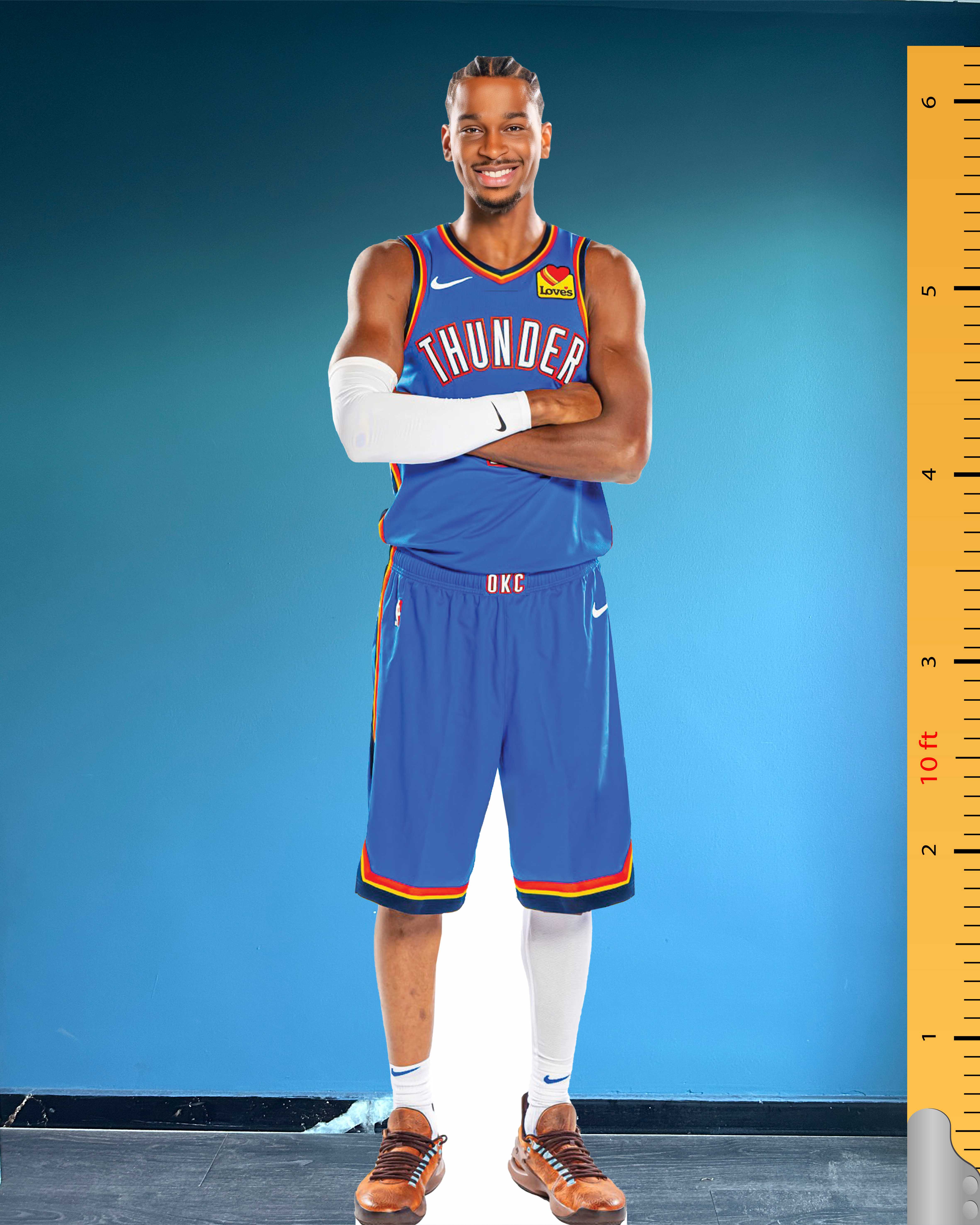 Shai Gilgeous-Alexander Celebrity Cutouts Cardboard Standee Oklahoma City Thunder Number 2 SGA