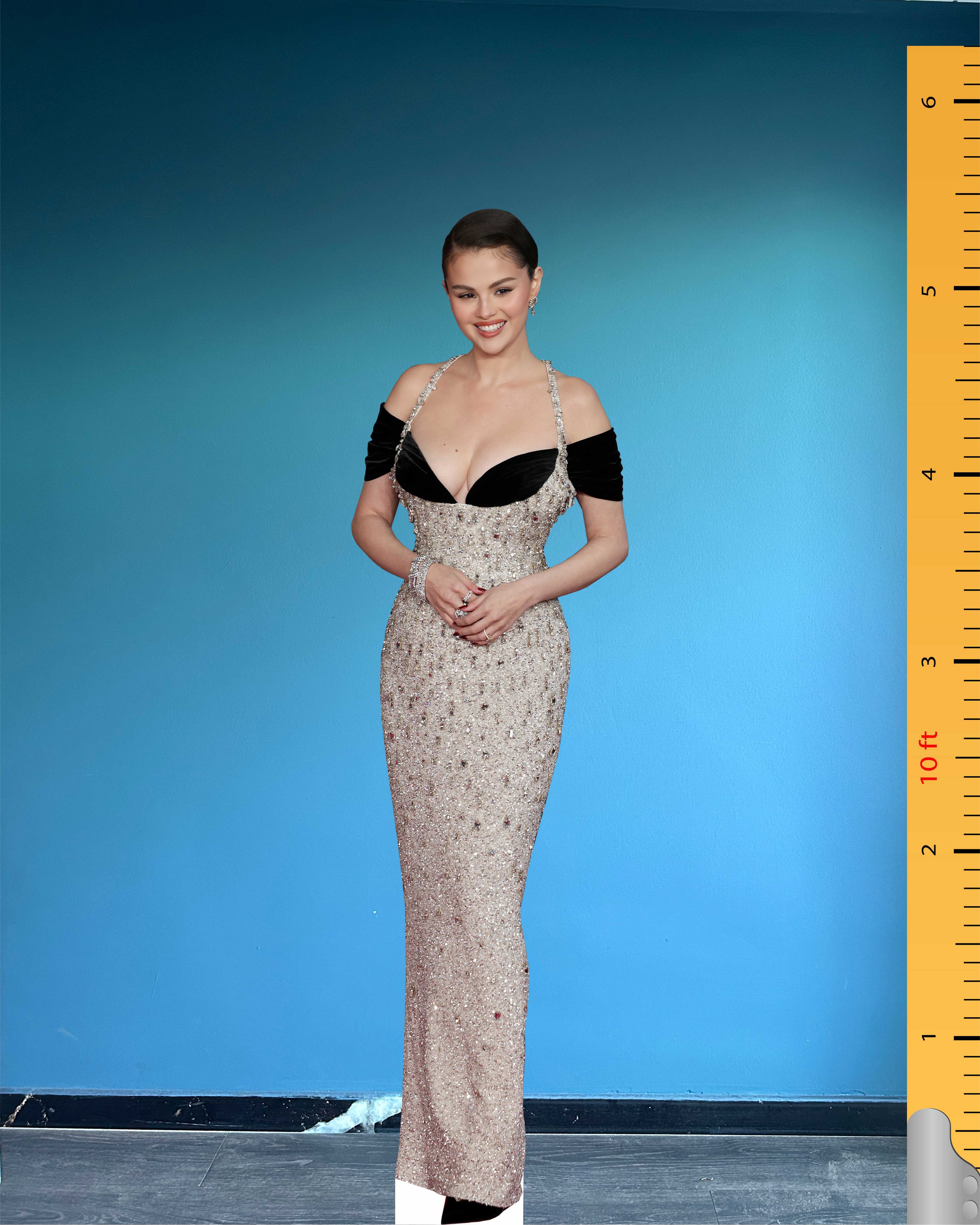 Selena Gomez Cardboard Cutout Model Life Size Cutout Plastic Standee BAFTA Awards 2025