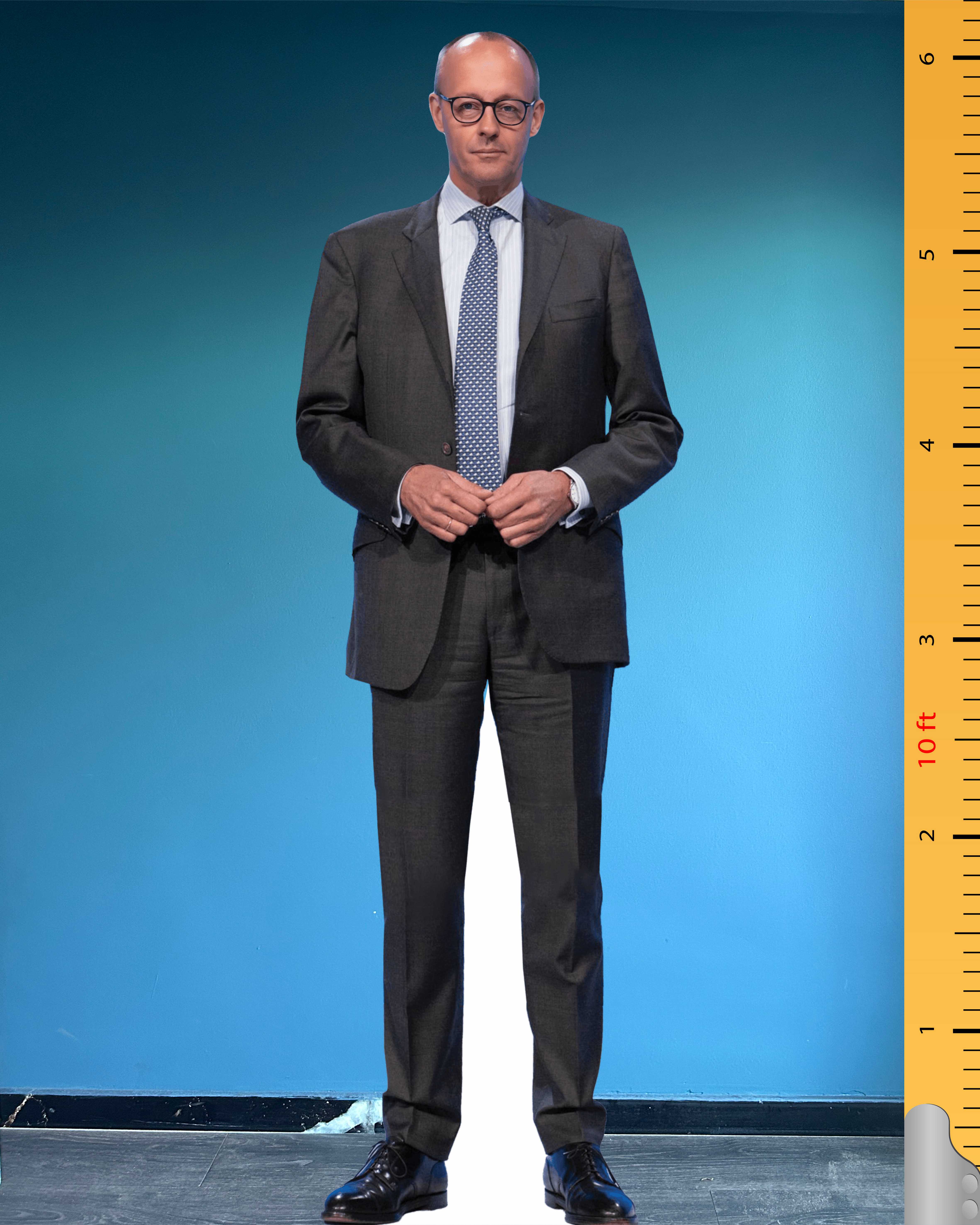 Friedrich Merz Life Size Cardboard Cutout Model Plastic Standee German Chancellor Celebrity Cutouts