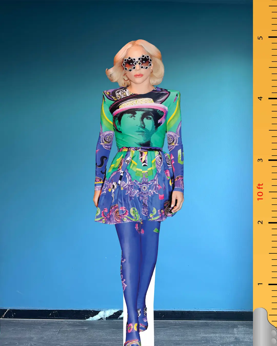 Lady Gaga Life Size Cardboard Cutout Model  Versace Glamour Meets Pop  Royalty!