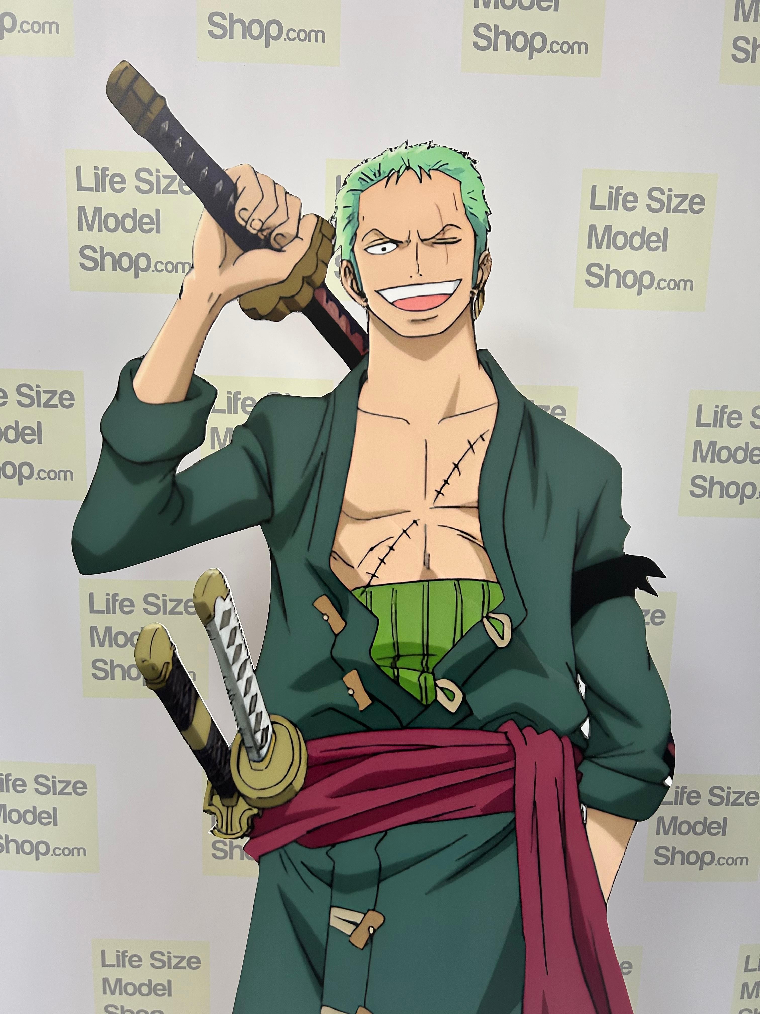 Roronoa Zoro Cardboard Cutout Model Plastic Standee Zoro Cardboard Anime Figure Model