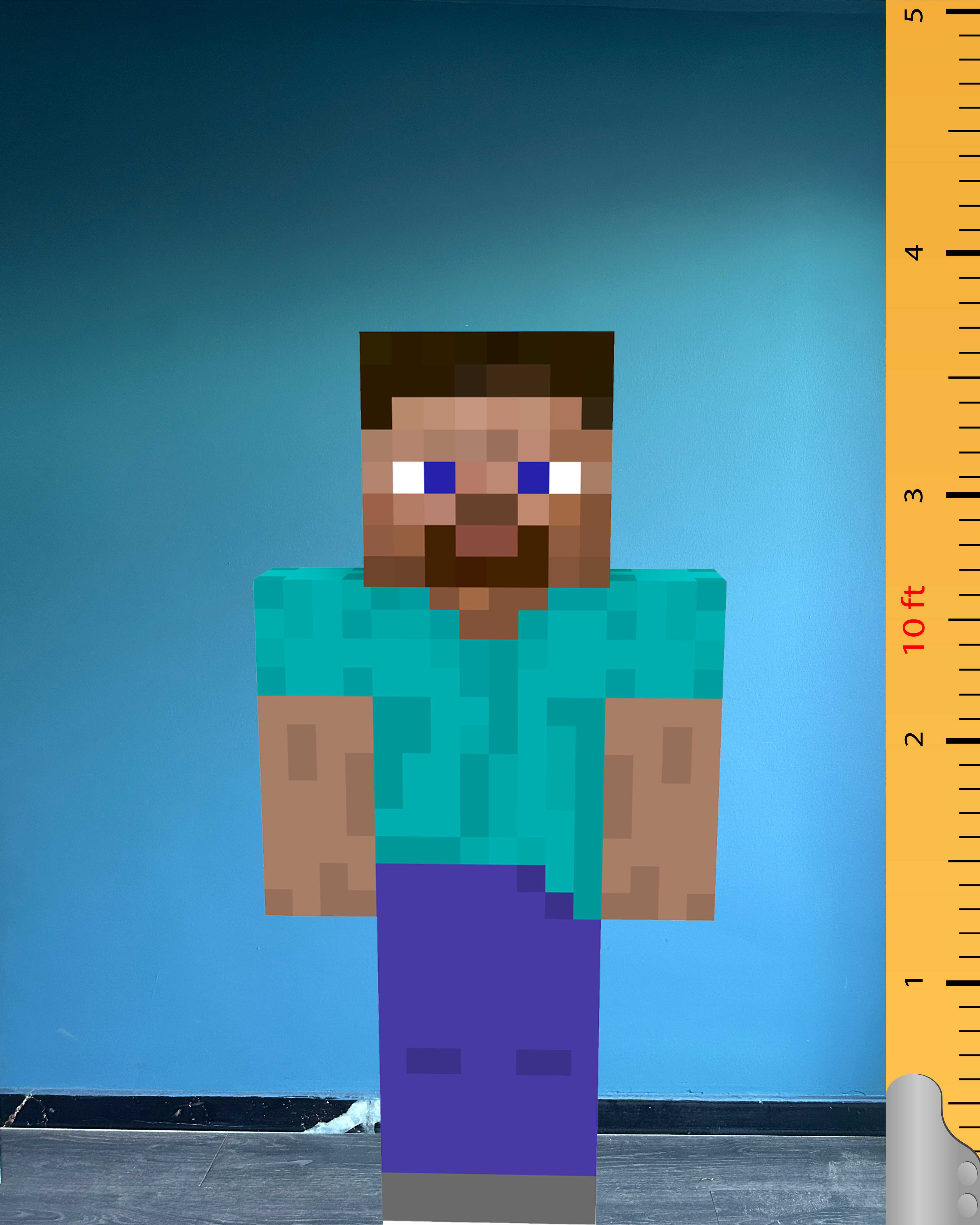 Minecraft Steve Cardboard Cutout Model Plastic Standee Minecraft Figure