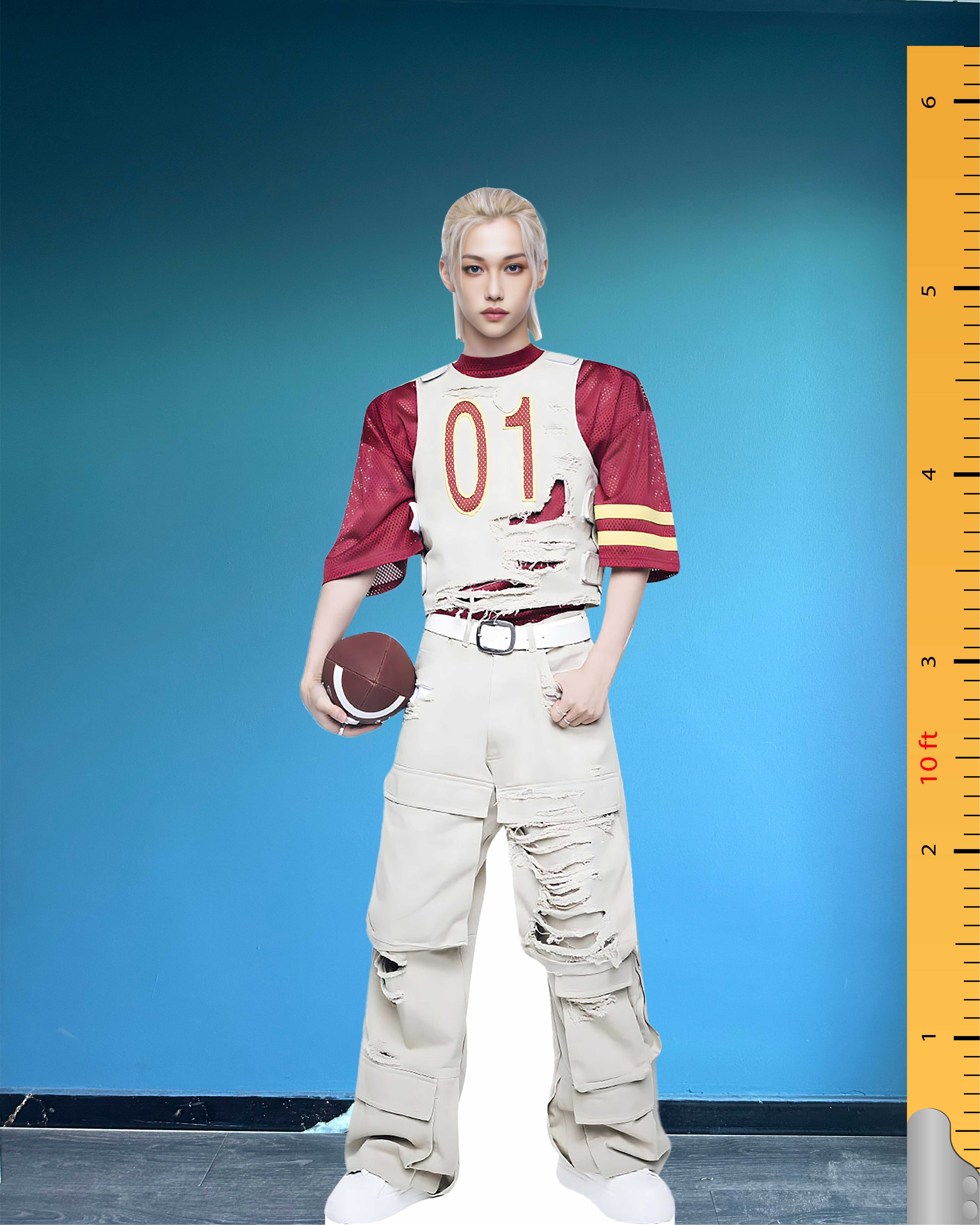 Lee Felix Cardboard Cutout Model Stray Kids Lee Felix Yongbok Life Size Plastic Standee Model 