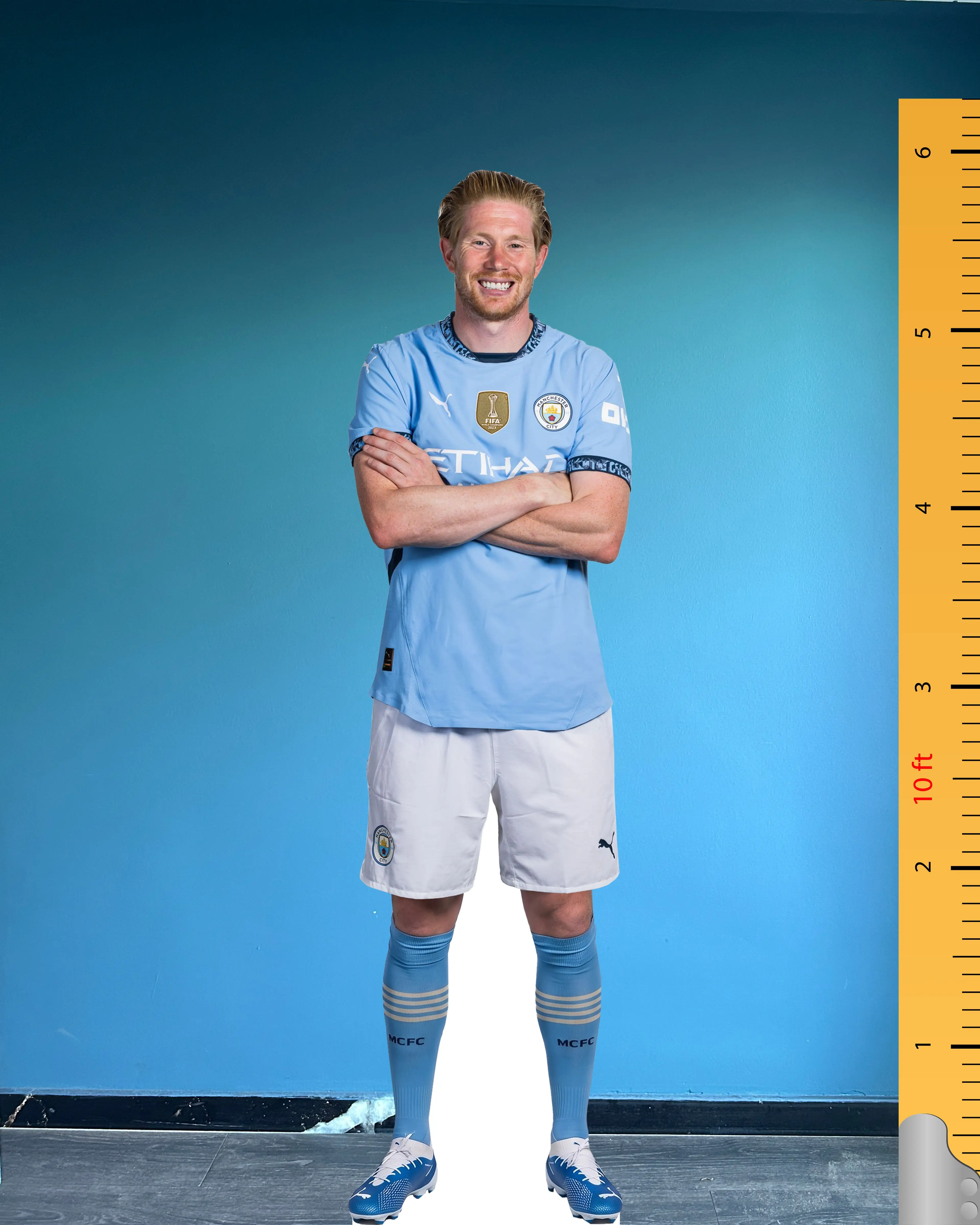 Manchester city DE BRUYNE 17 サッカー選手　1/6 Kevin De Bruyne Life Size Cardboard Cutout Model | Manchester City