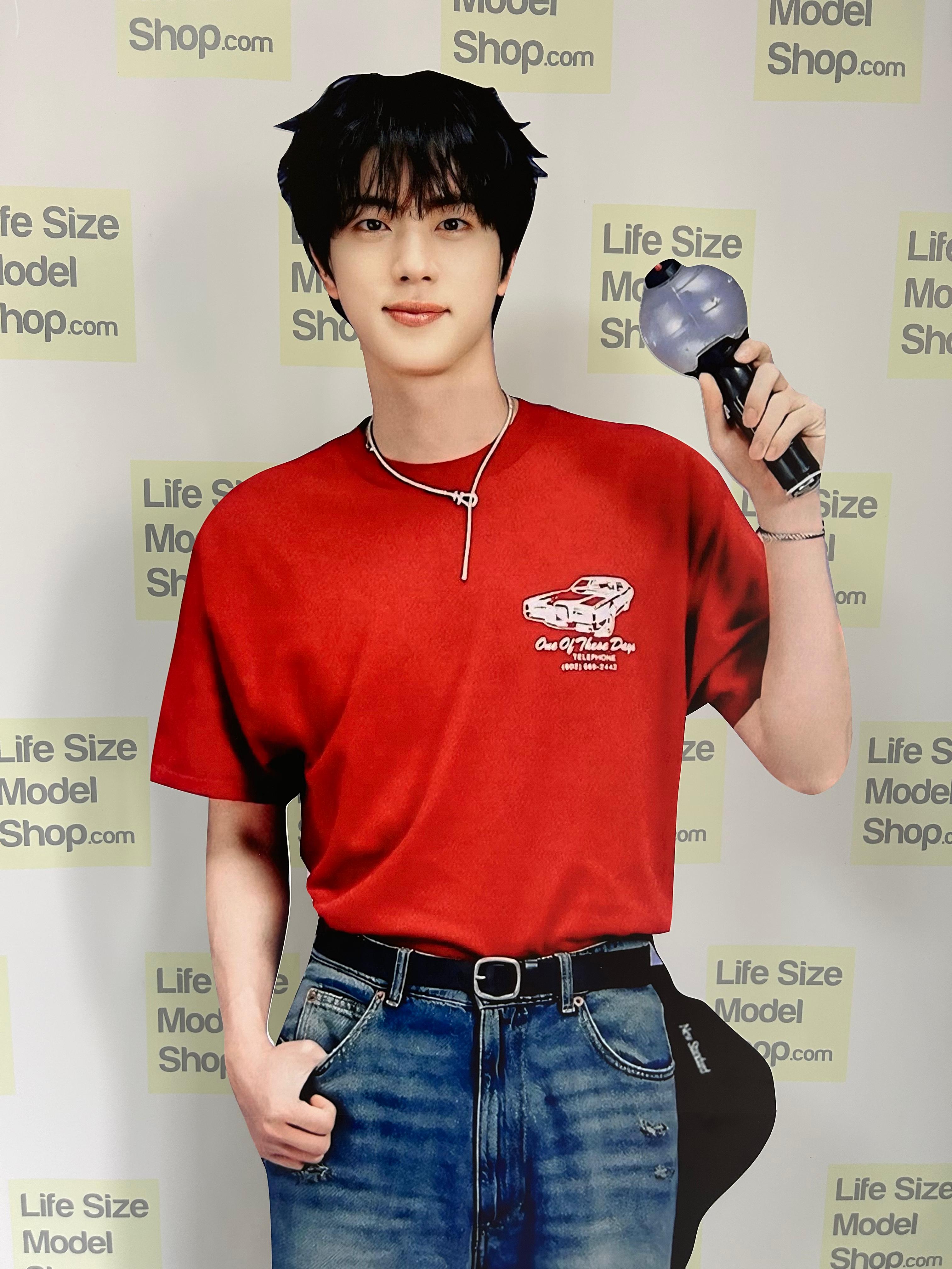 Modello di cartone sagomato BTS Kim Seokjin Festa 2025, BTS Jin, a grandezza naturale, 71 pollici
