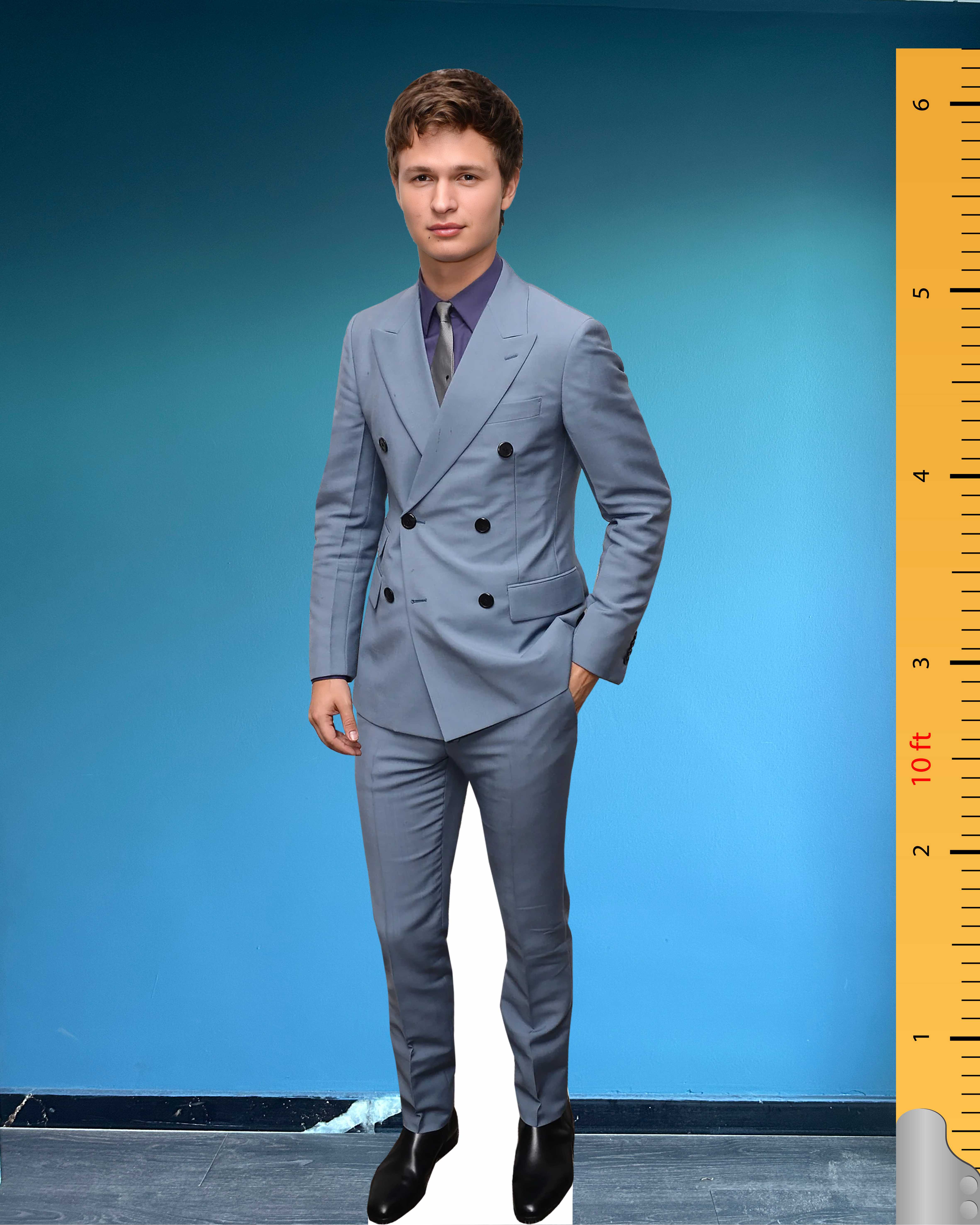 🚗Ansel Elgort Life Size Cardboard Cutout – Baby Driver Edition🎬