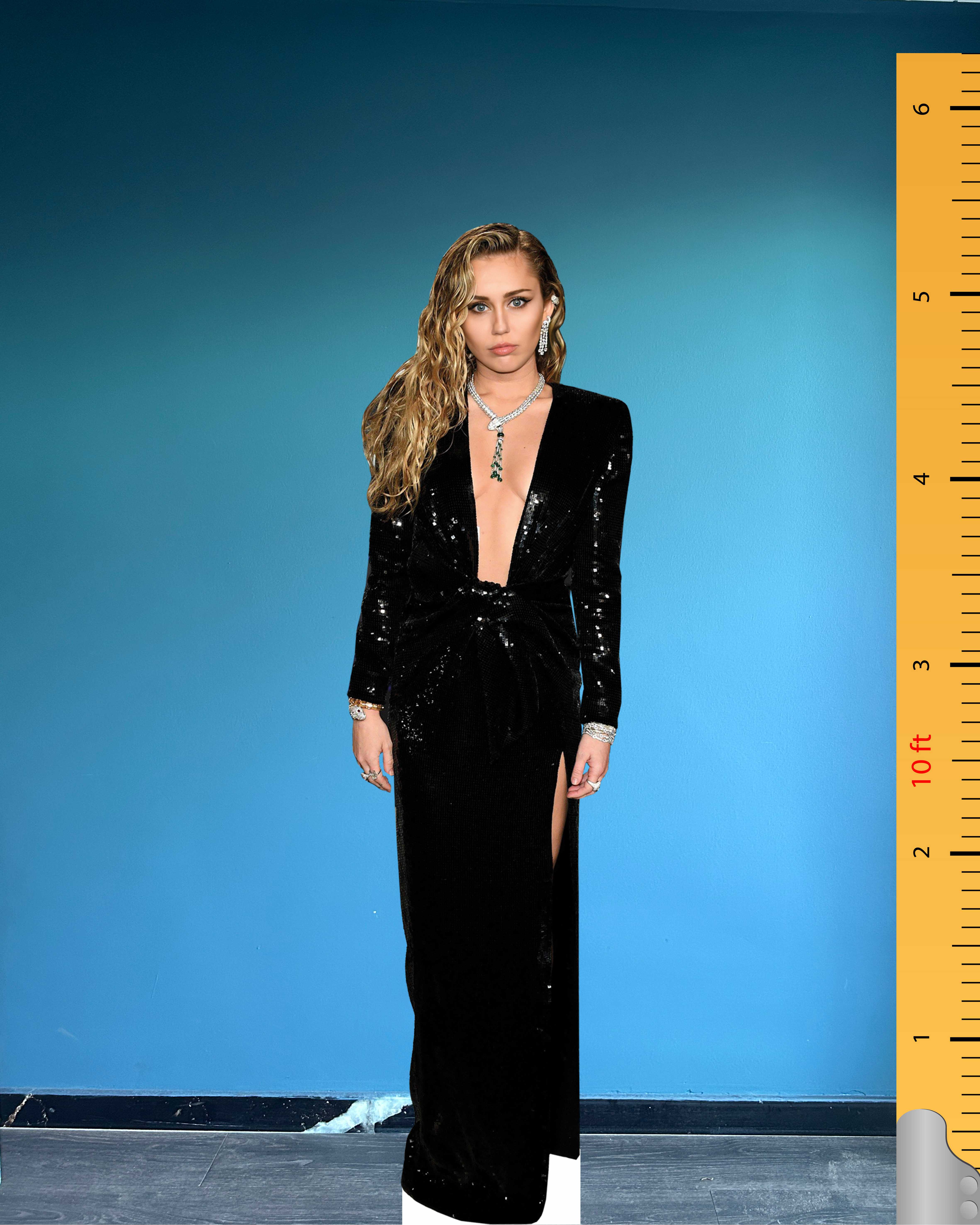 🎤 Miley Cyrus Life Size Cardboard Cutout – Vanity Fair’s Oscars Party Edition ✨