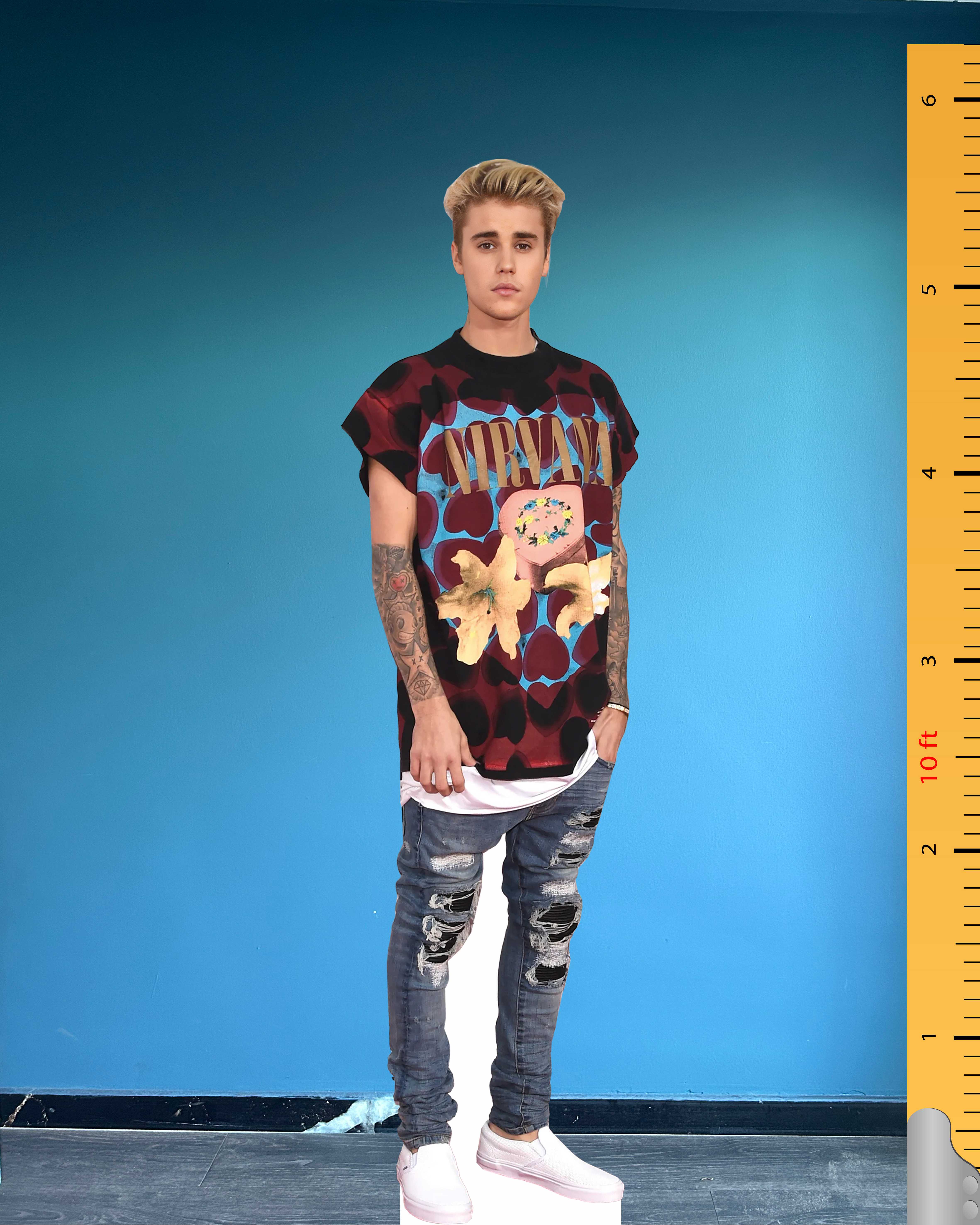 🎤 Justin Bieber Cardboard Cutout Figure – Celebrity Life-Size Standee