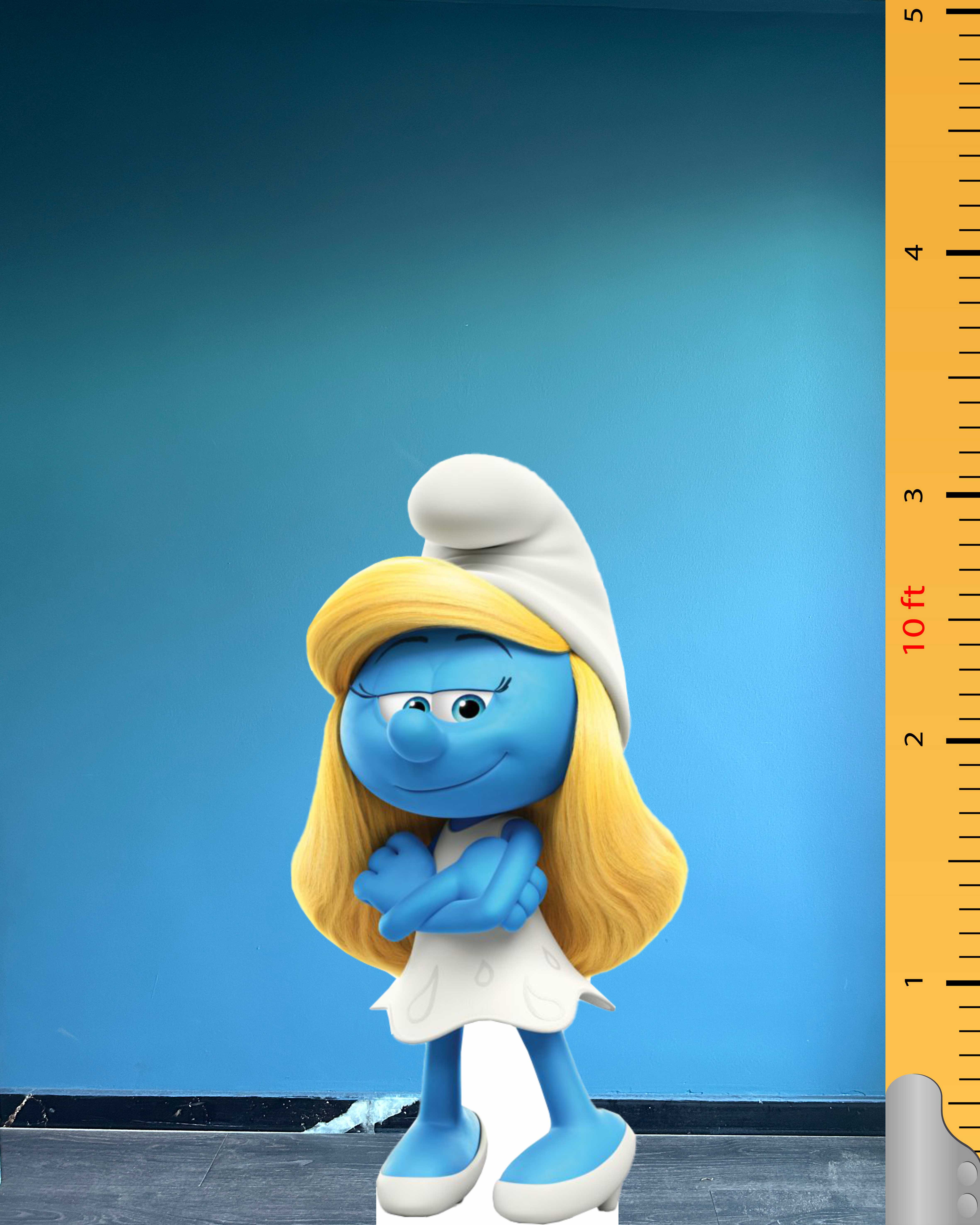 Smurfette Cardboard Cutout Model Plastic The Smurfs Figure Standee 