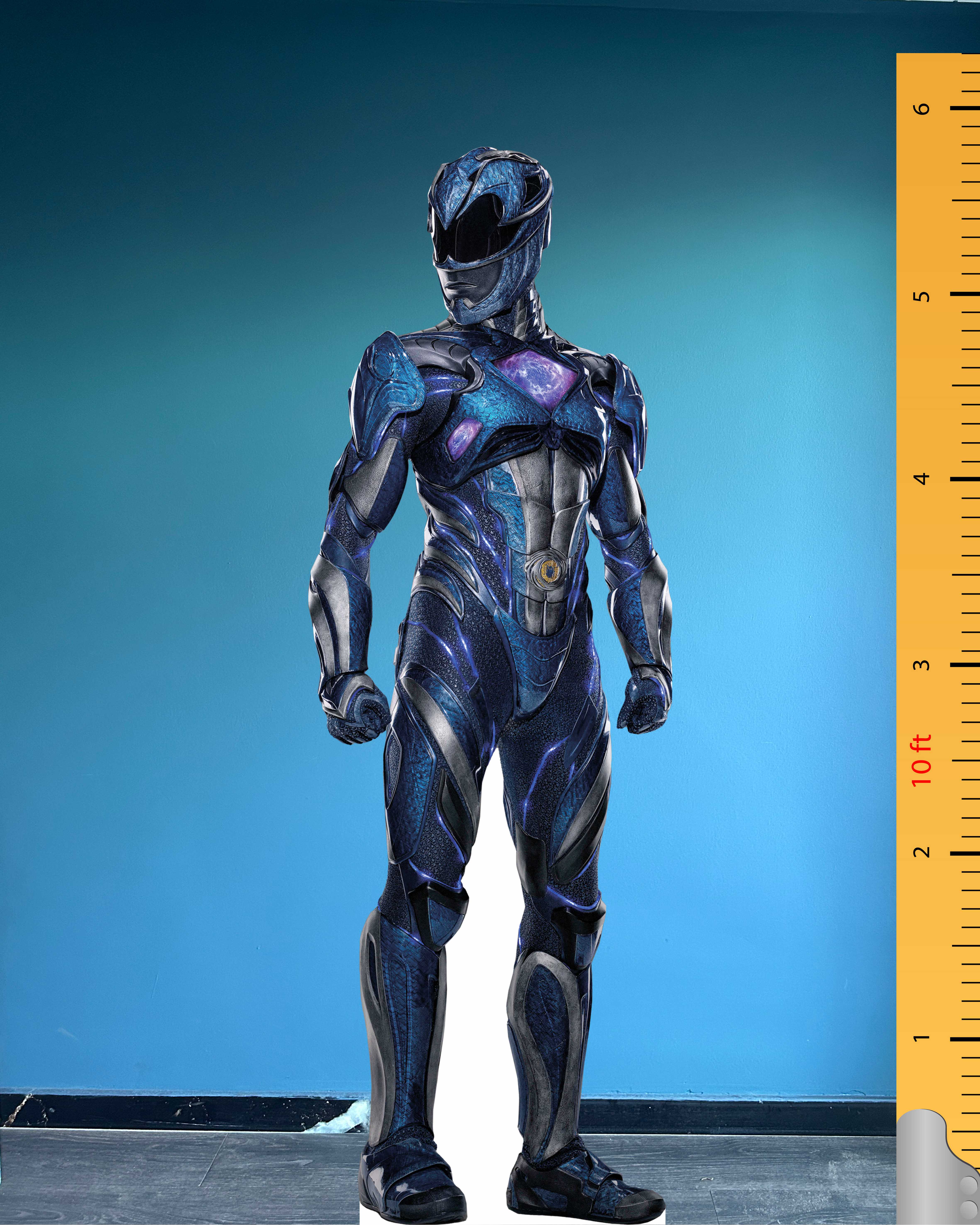 Cenozoïcum-tijdperk Blue Ranger Kartonnen Uitsnede Model Plastic Standee Power Ranger Figuur
