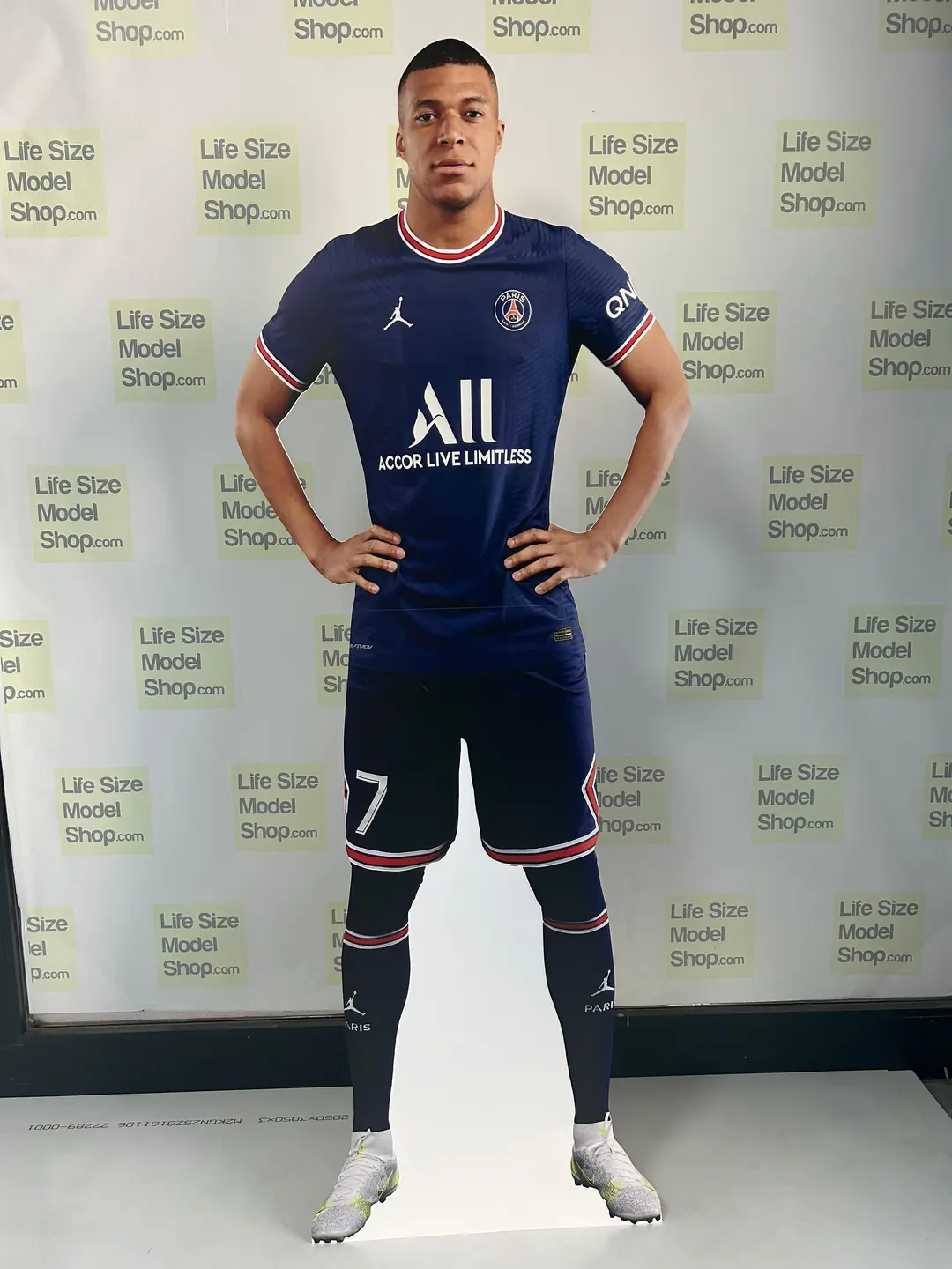 Silhouette Carton Kylian Mbappé En Veste - Décoration Murale Taille Mini