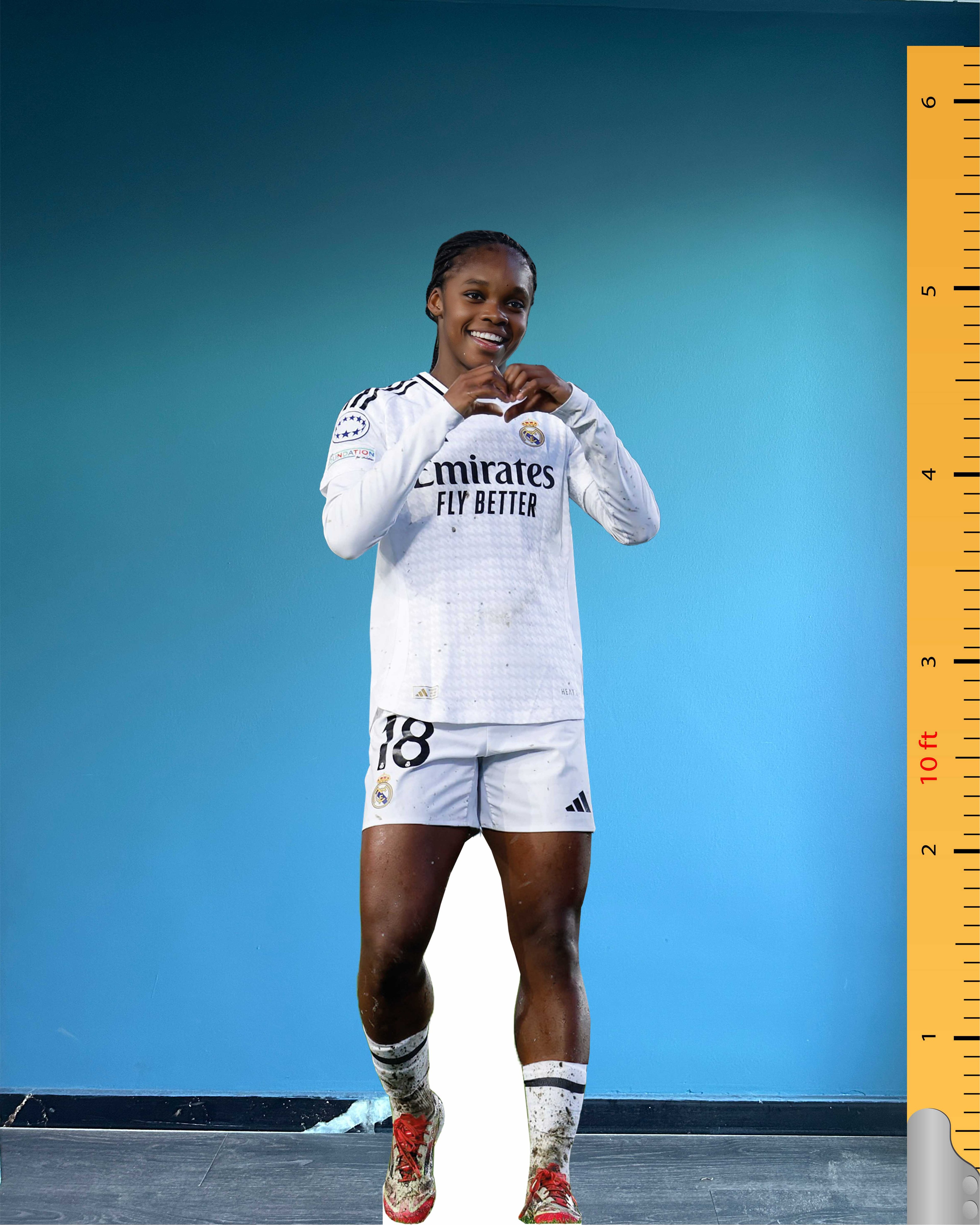 Linda Caicedo Cardboard Cutout Model Real Madrid Life Size Plastic Standee Model 