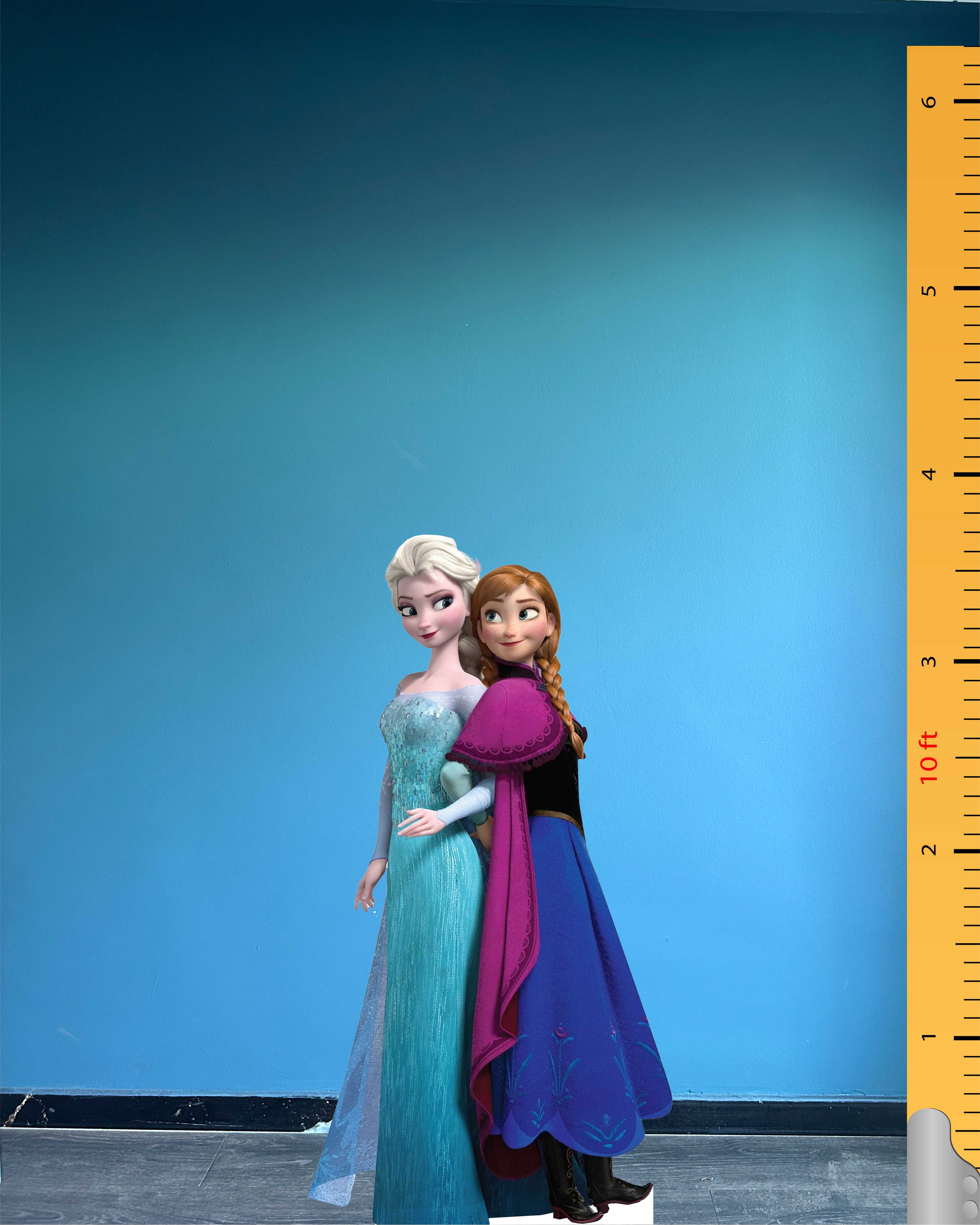 Elsa Anna Cardboard Cutout Model Frozen Cardboard Cutout Character Figure Standee