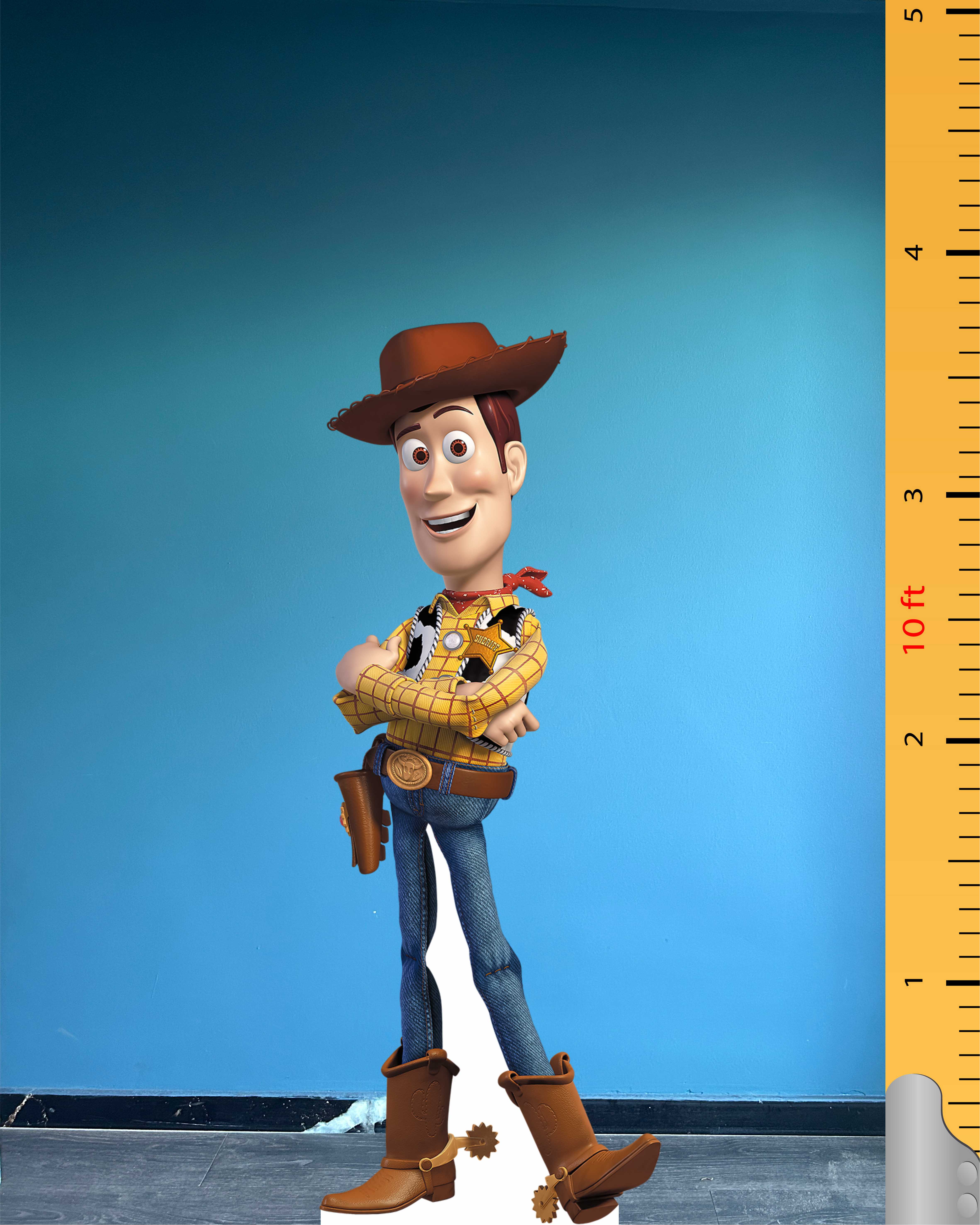 Sheriff Woody Cardboard Cutout Model Toy Story Fictional Character Plastic Standee Figure