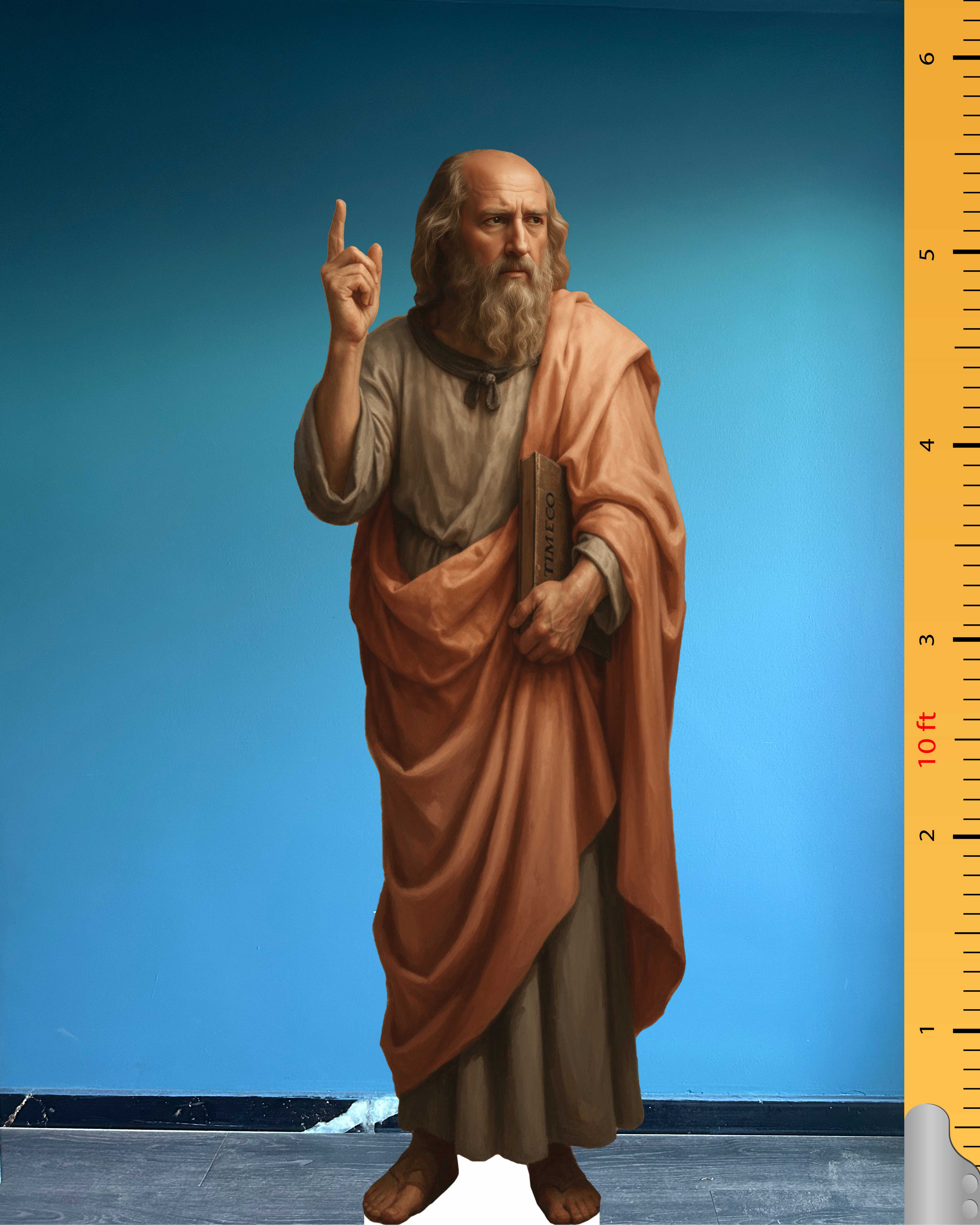 🏛️ Plato (Eflatun) Cardboard Figure – Life-Size Ancient Greek Philosopher Standee Model