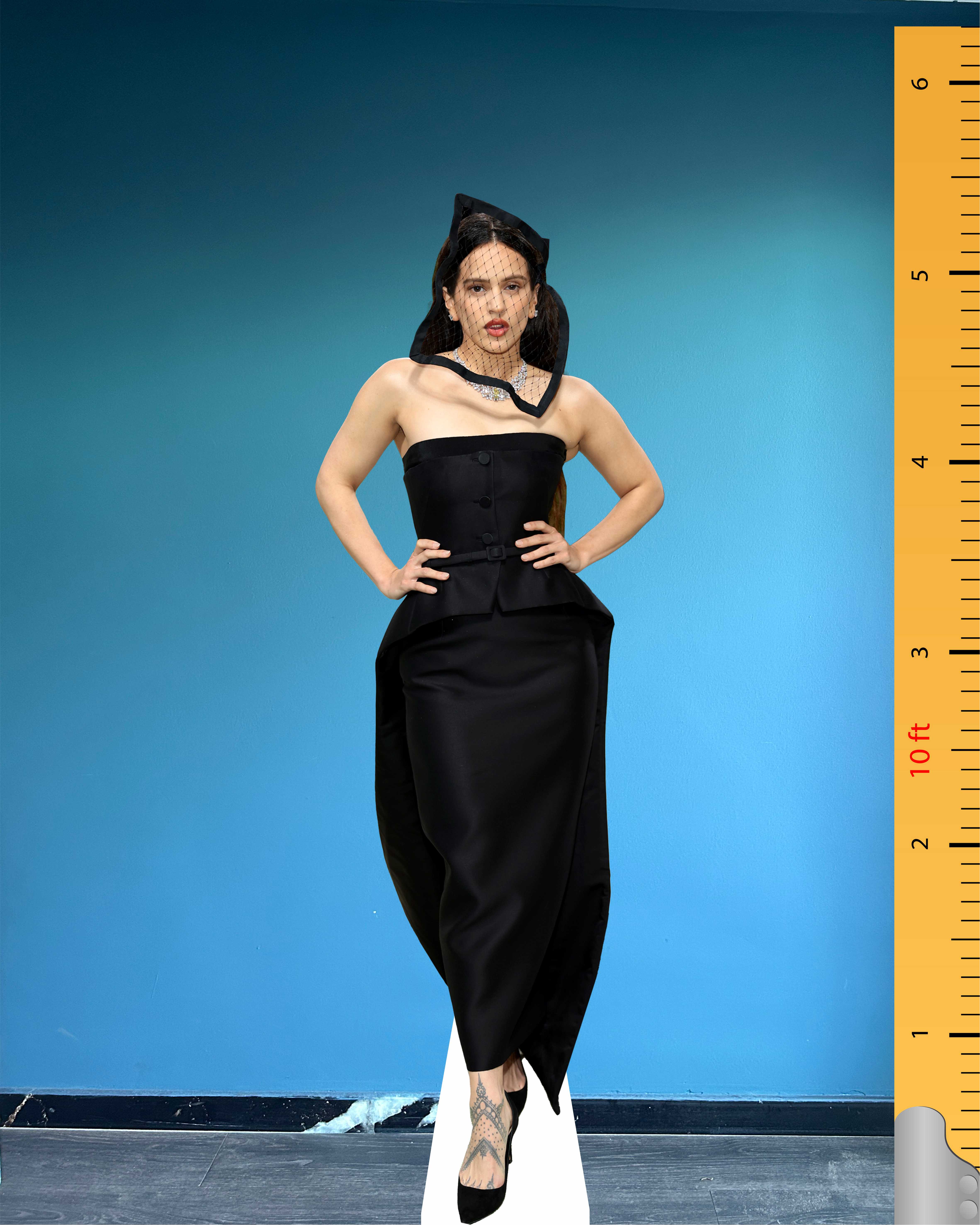 🌟 Rosalía Life Size Cardboard Cutout – Met Gala Red Carpet Celebrity Standee 