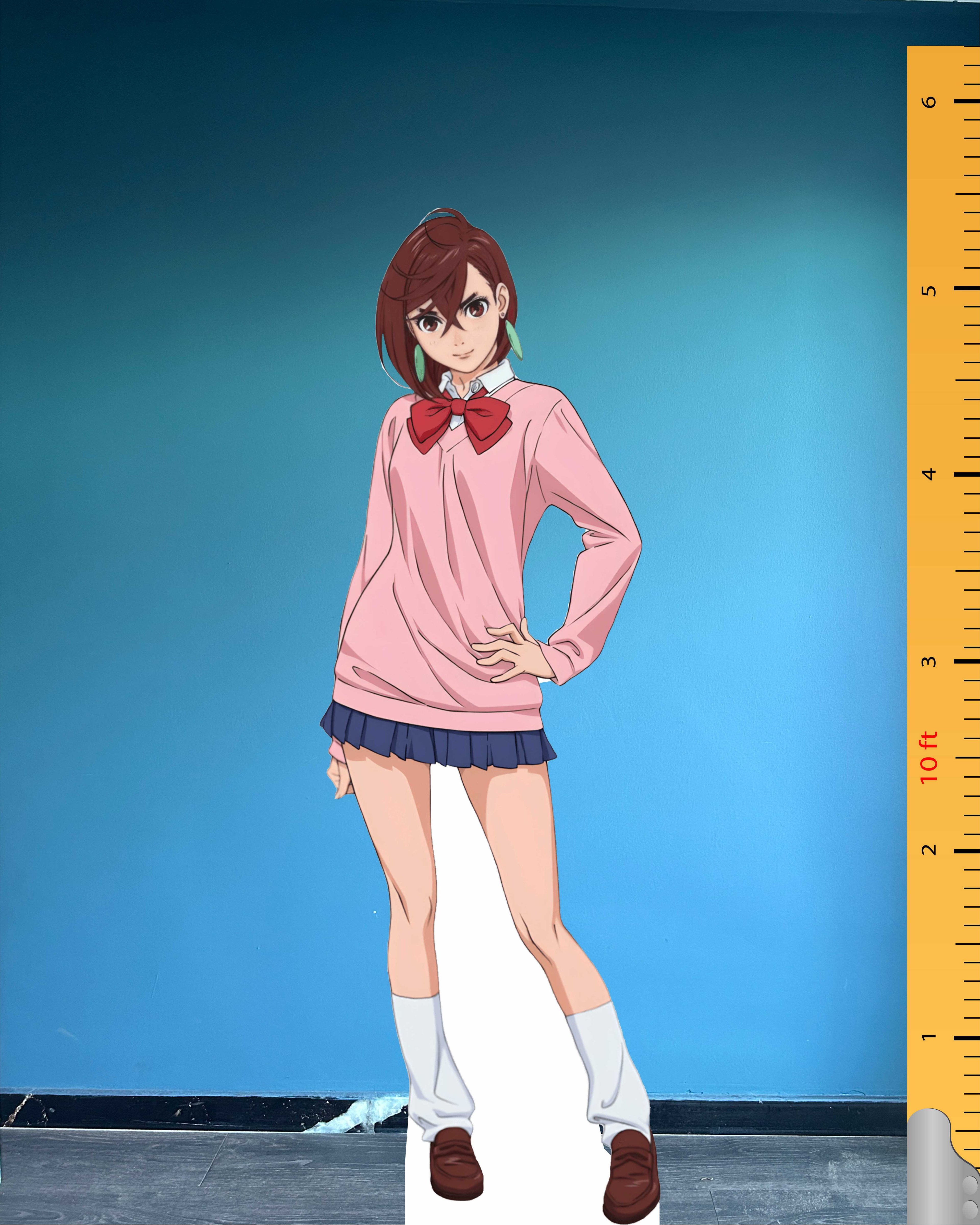 Momo Ayase Cardboard Cutout Model Dandadan Manga Figure Plastic Standee