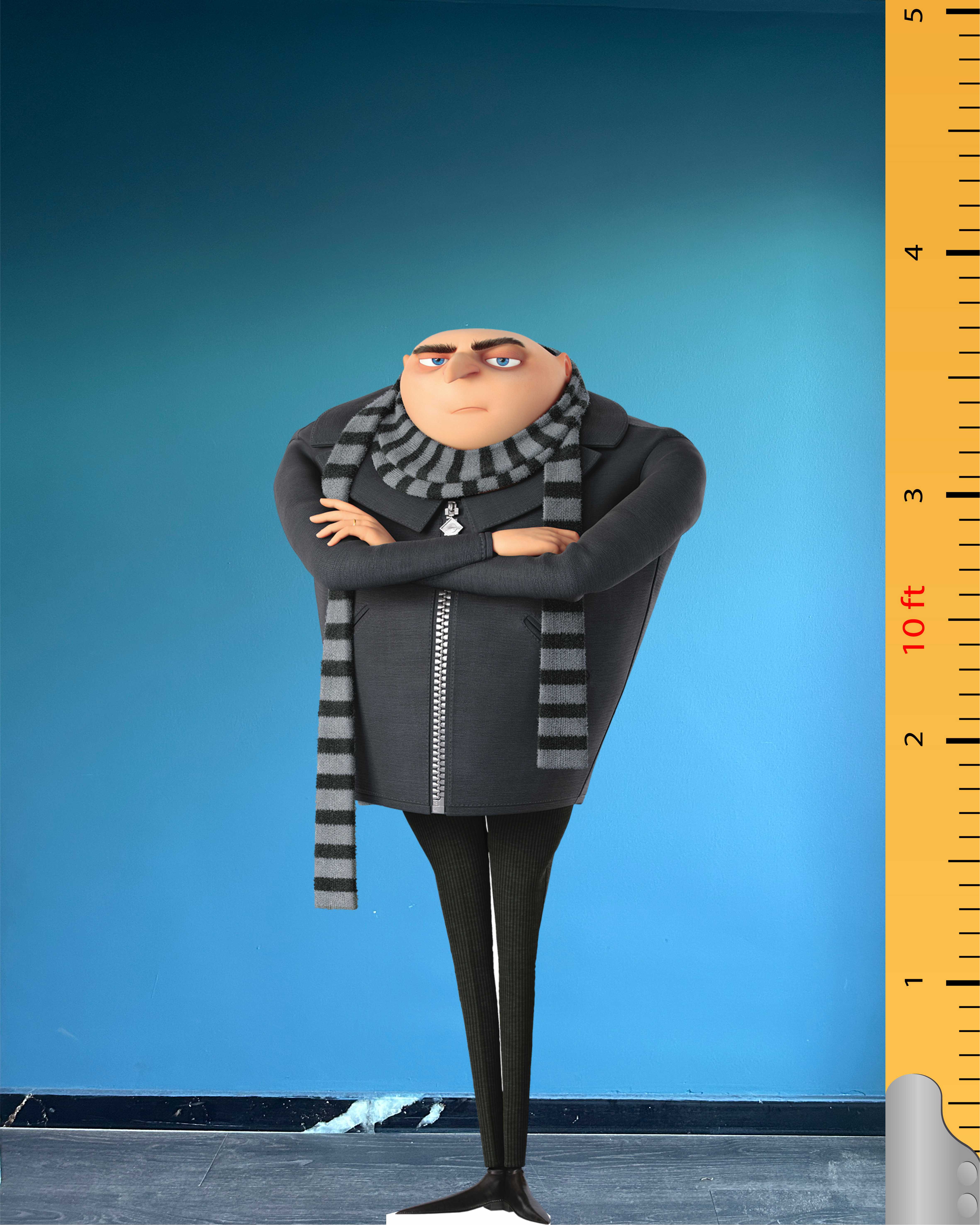 Gru Cattivissimo Me Gru Modello di cartone sagomato Personaggio immaginario Figura di plastica in piedi