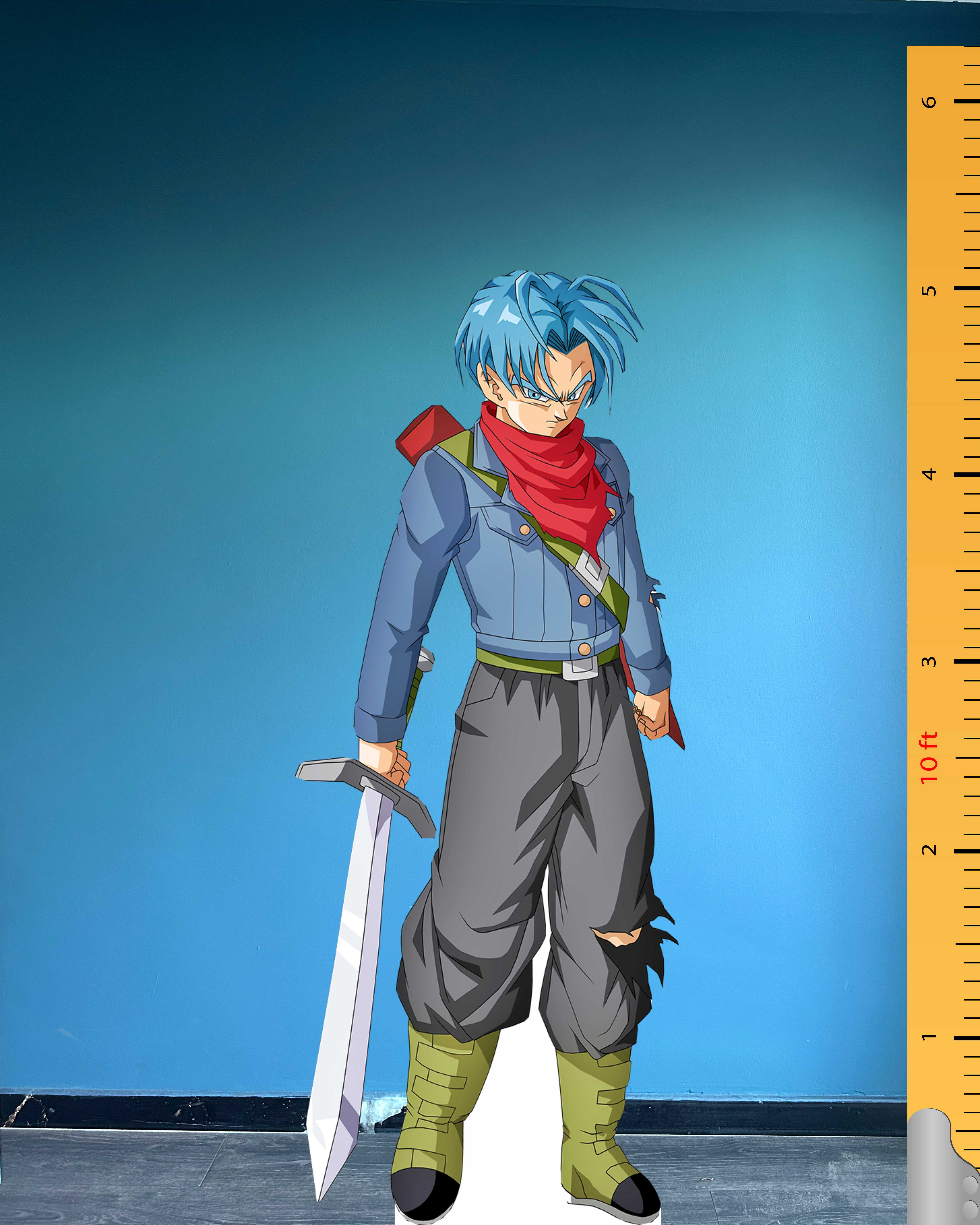 Future Trunks Cardboard Cutout Model Dragon Ball Character Plastic Standee 